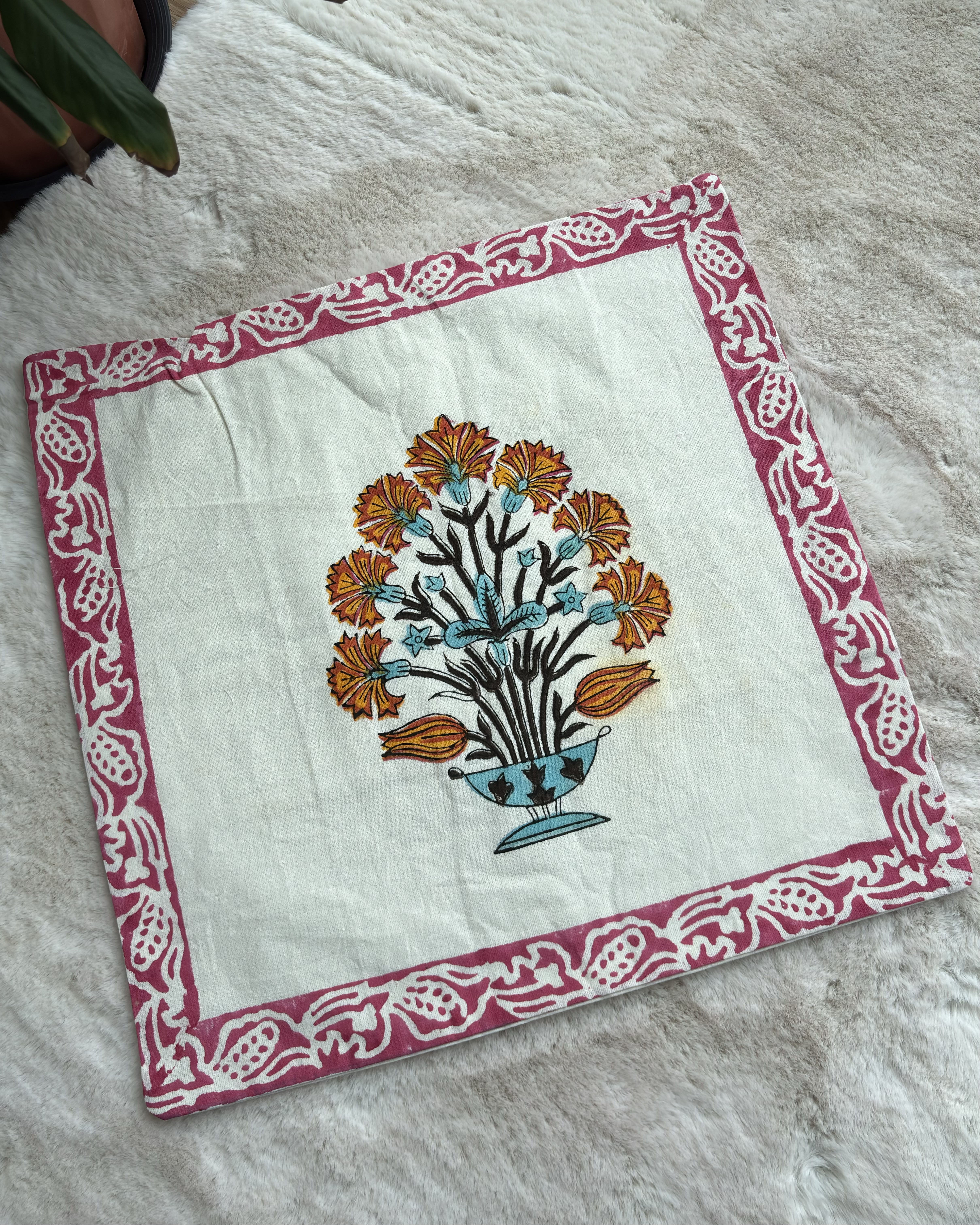 Handblock Cushion Cover