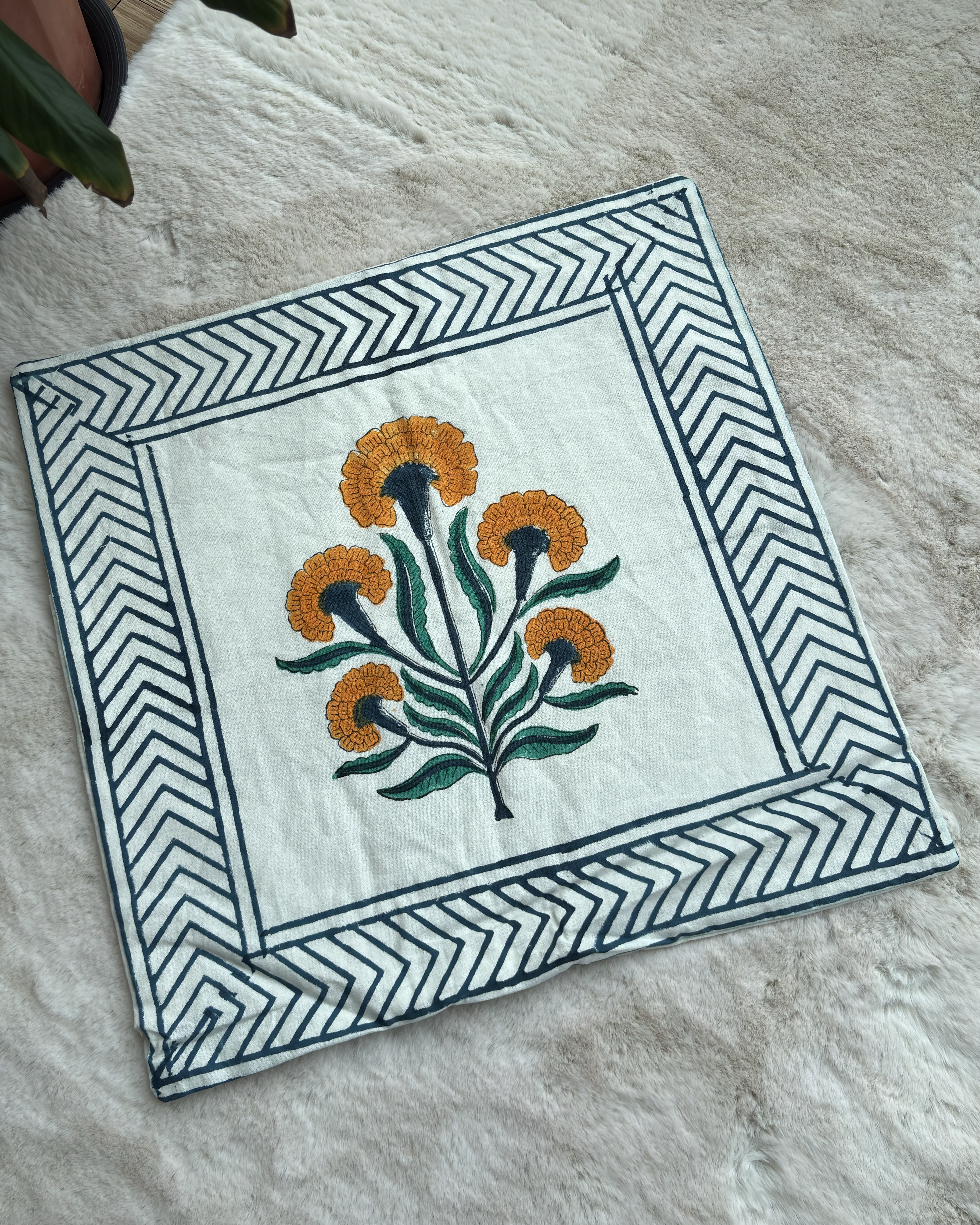 Handblock Cushion Cover