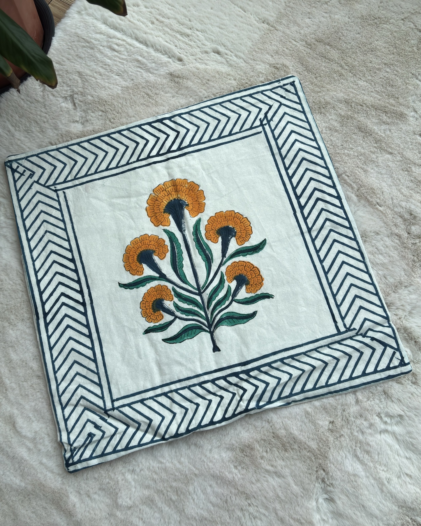Handblock Cushion Cover