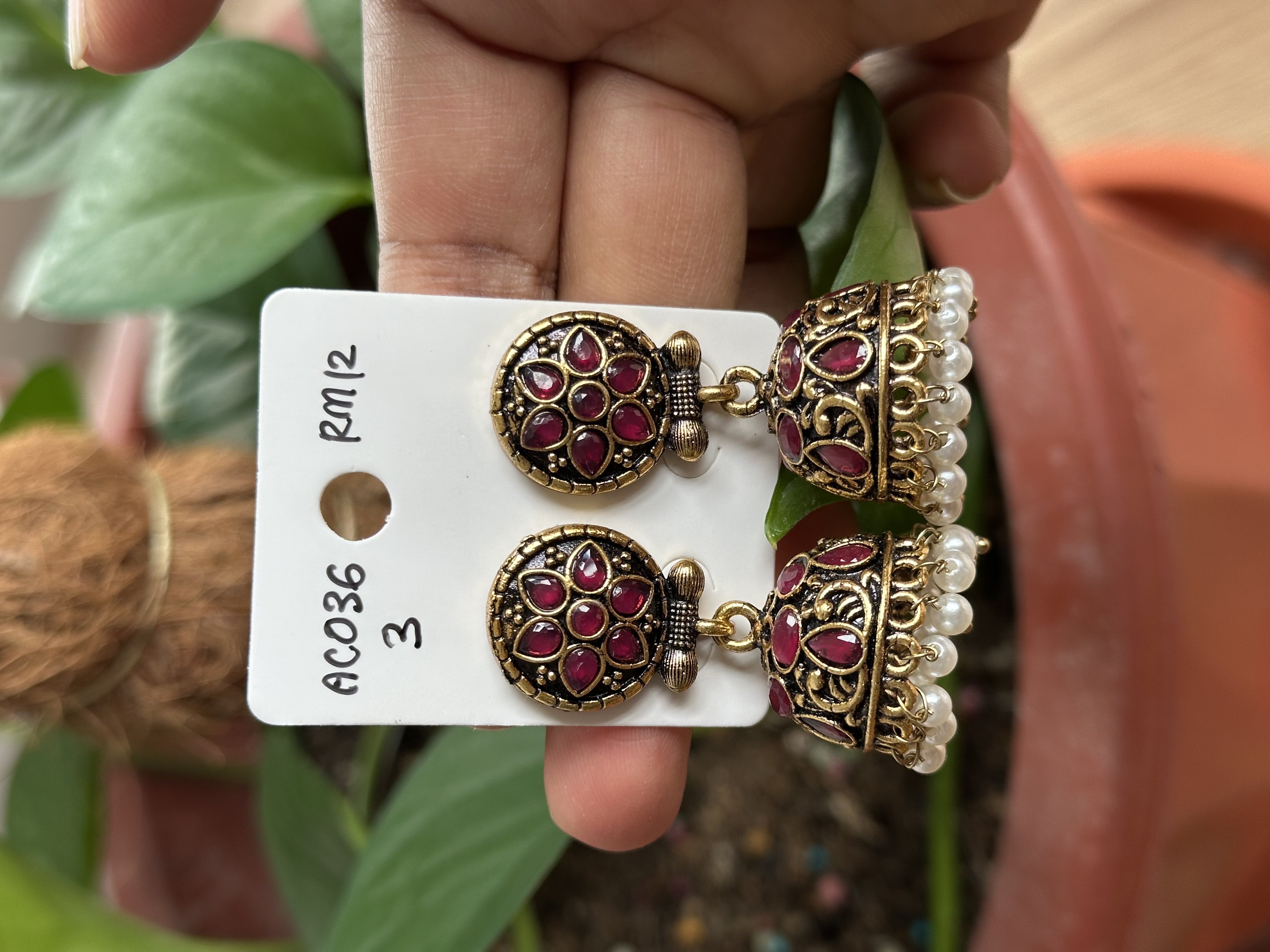 Stone Jhumka