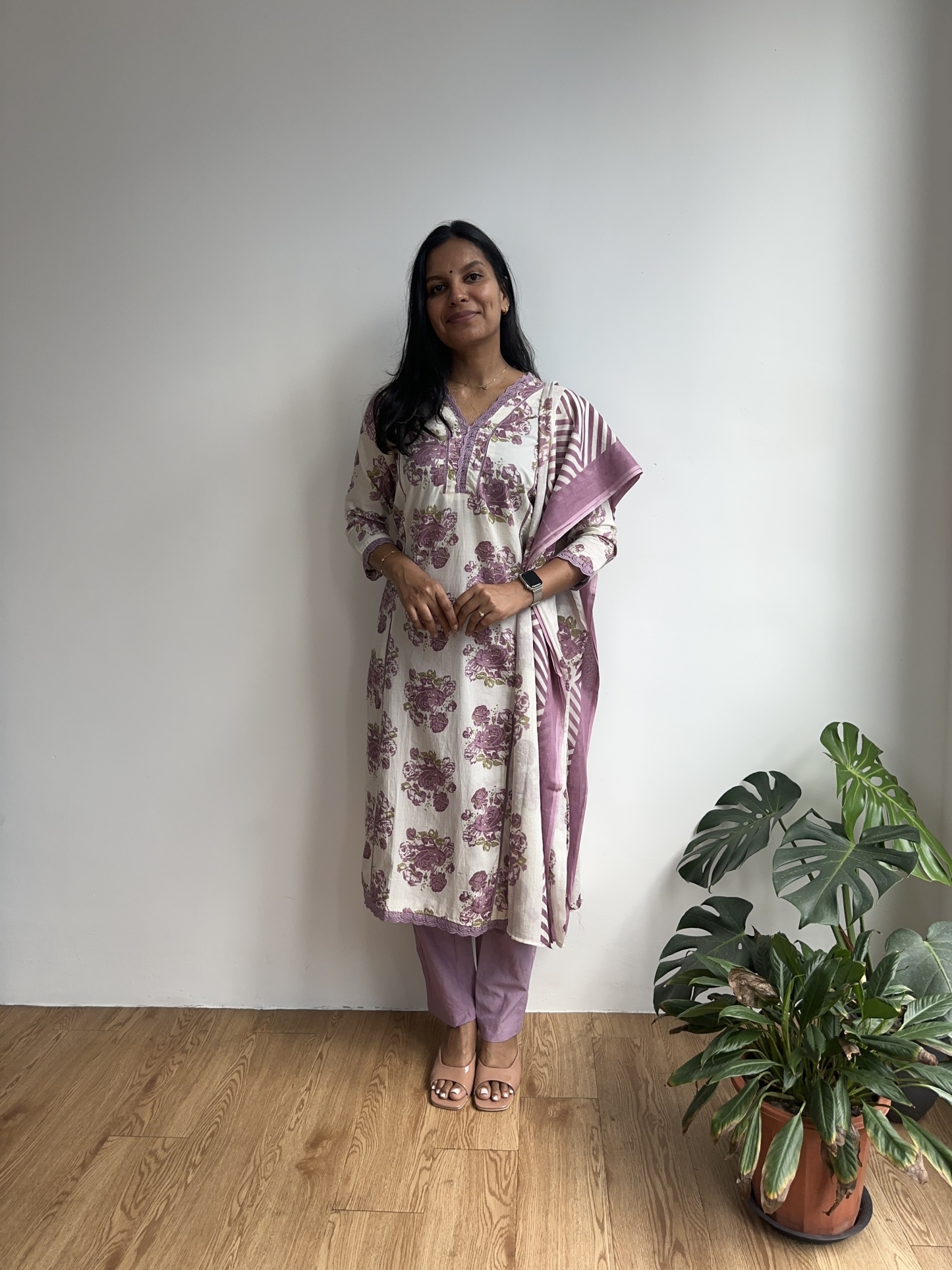 Lace Work Kurta Set