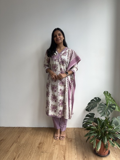 Lace Work Kurta Set