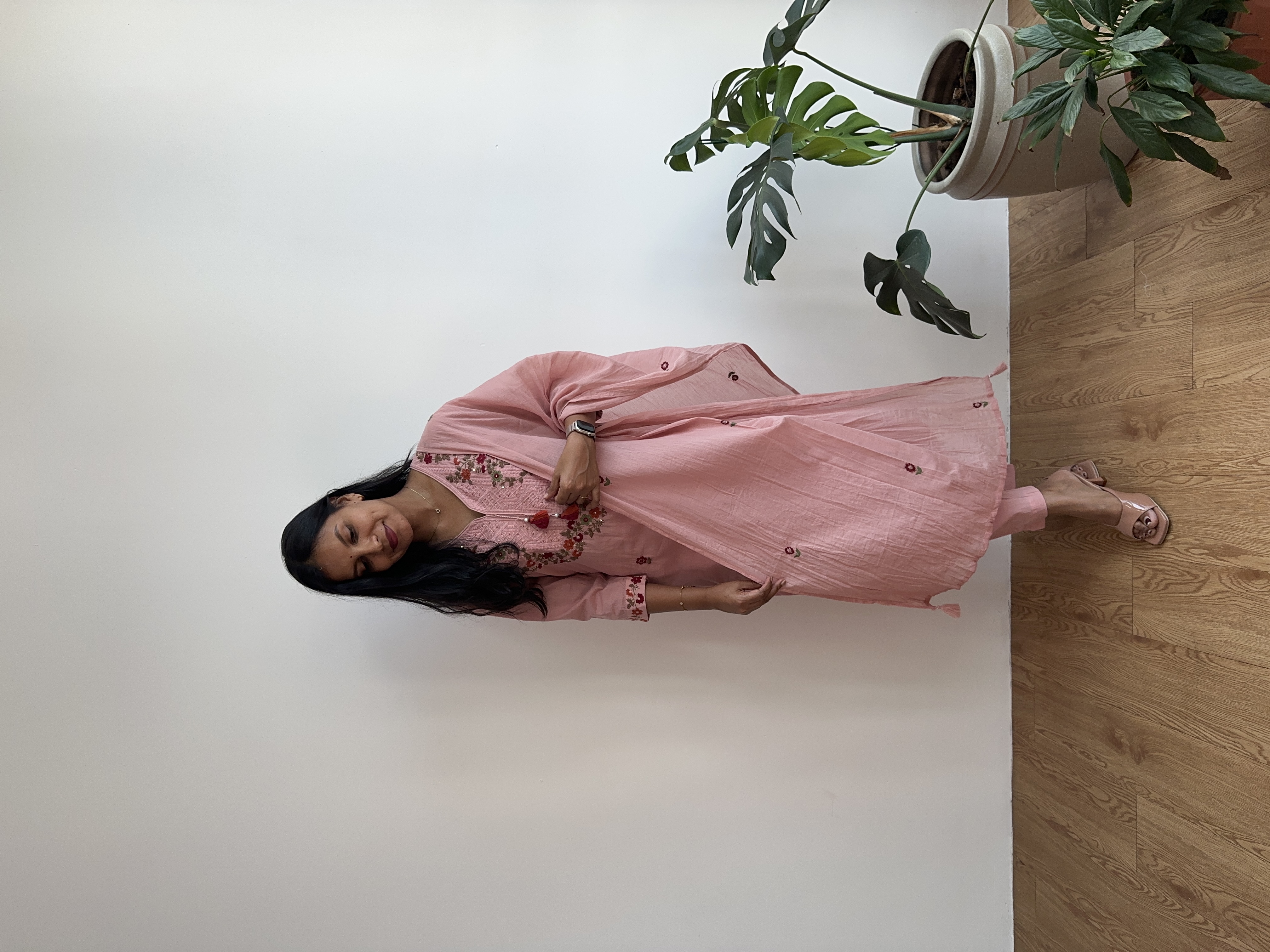 Pink Embroidered Suit