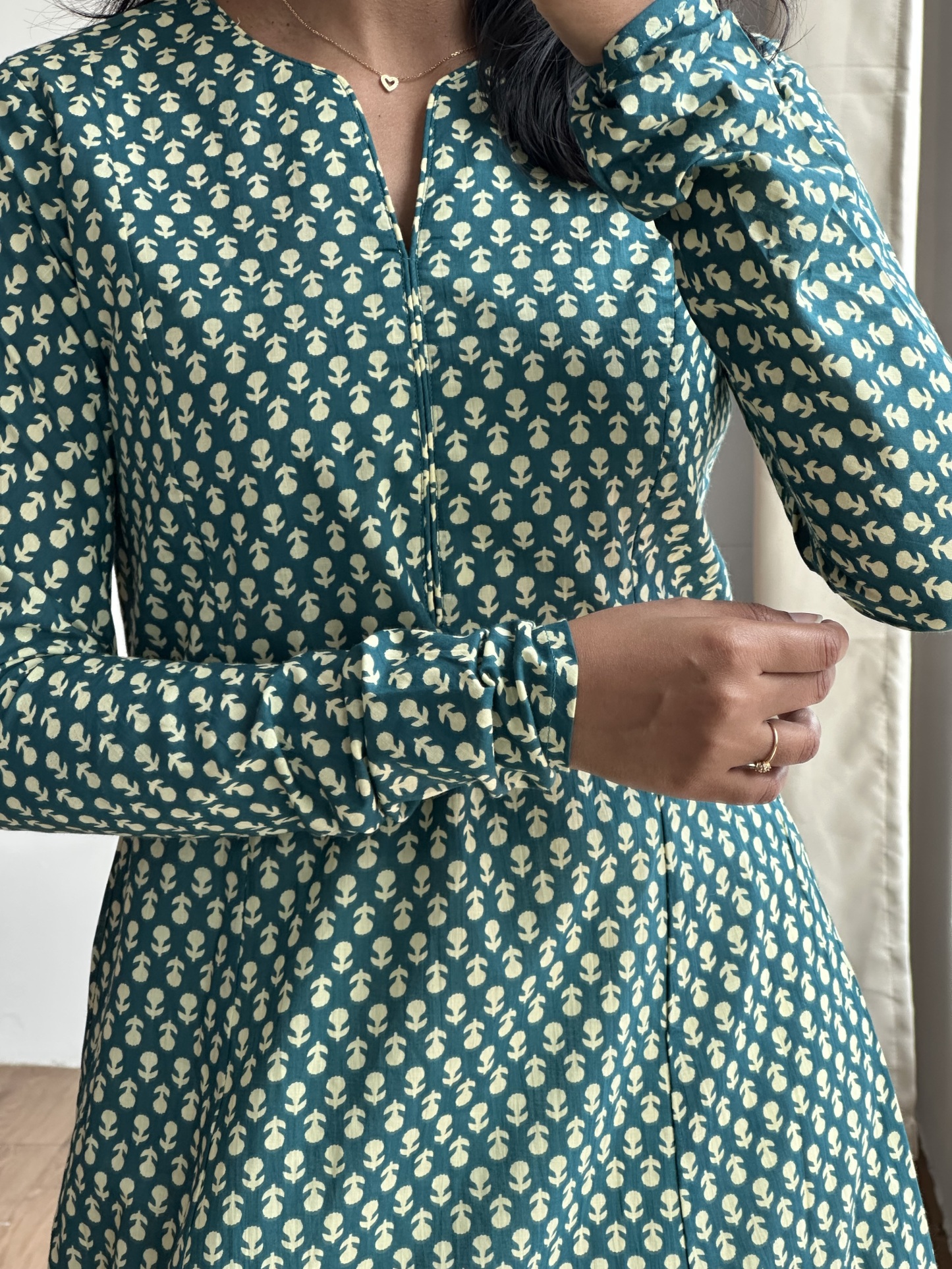 Long Sleeve Cotton Kurta