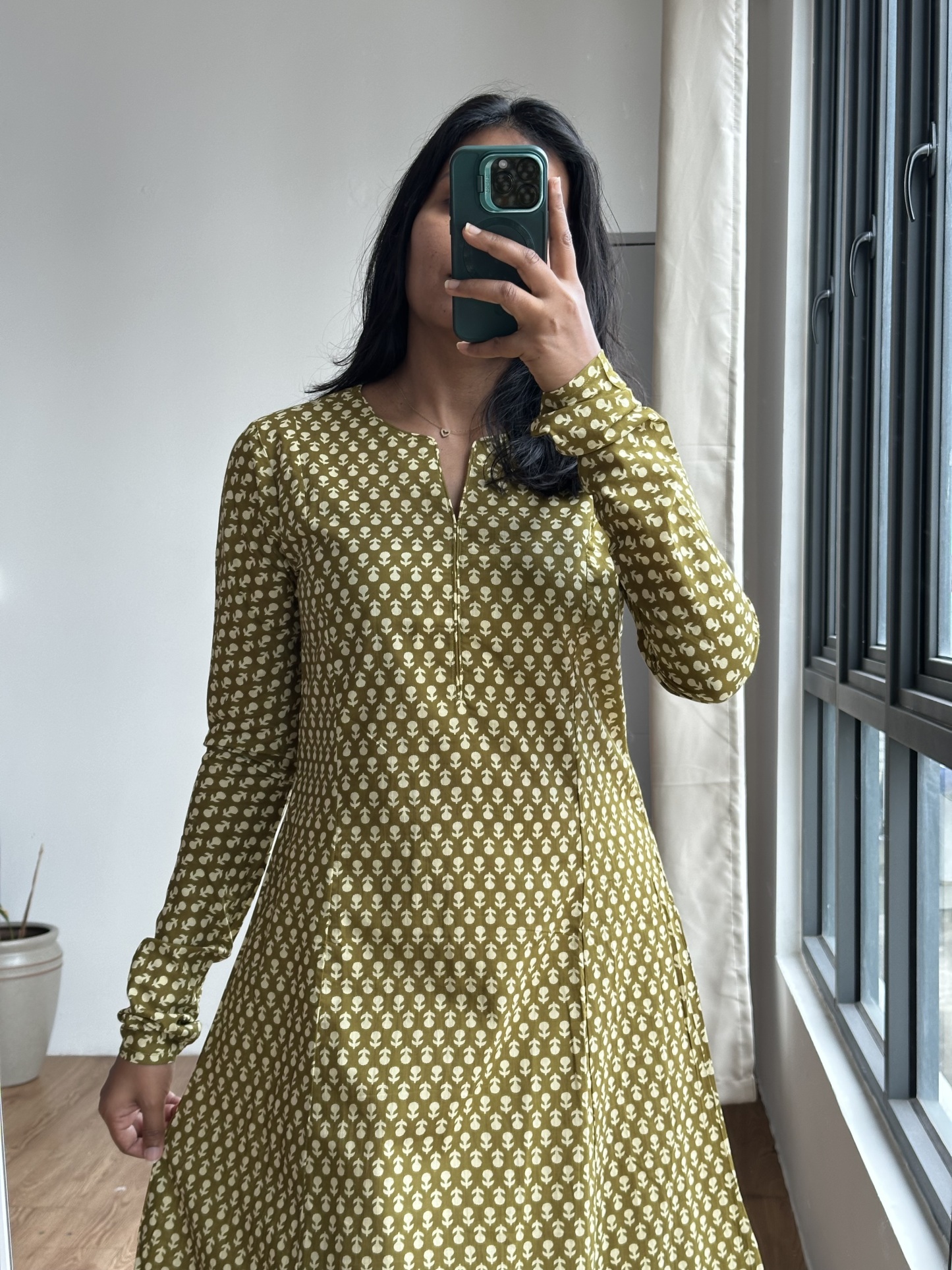 Long Sleeve Cotton Kurta