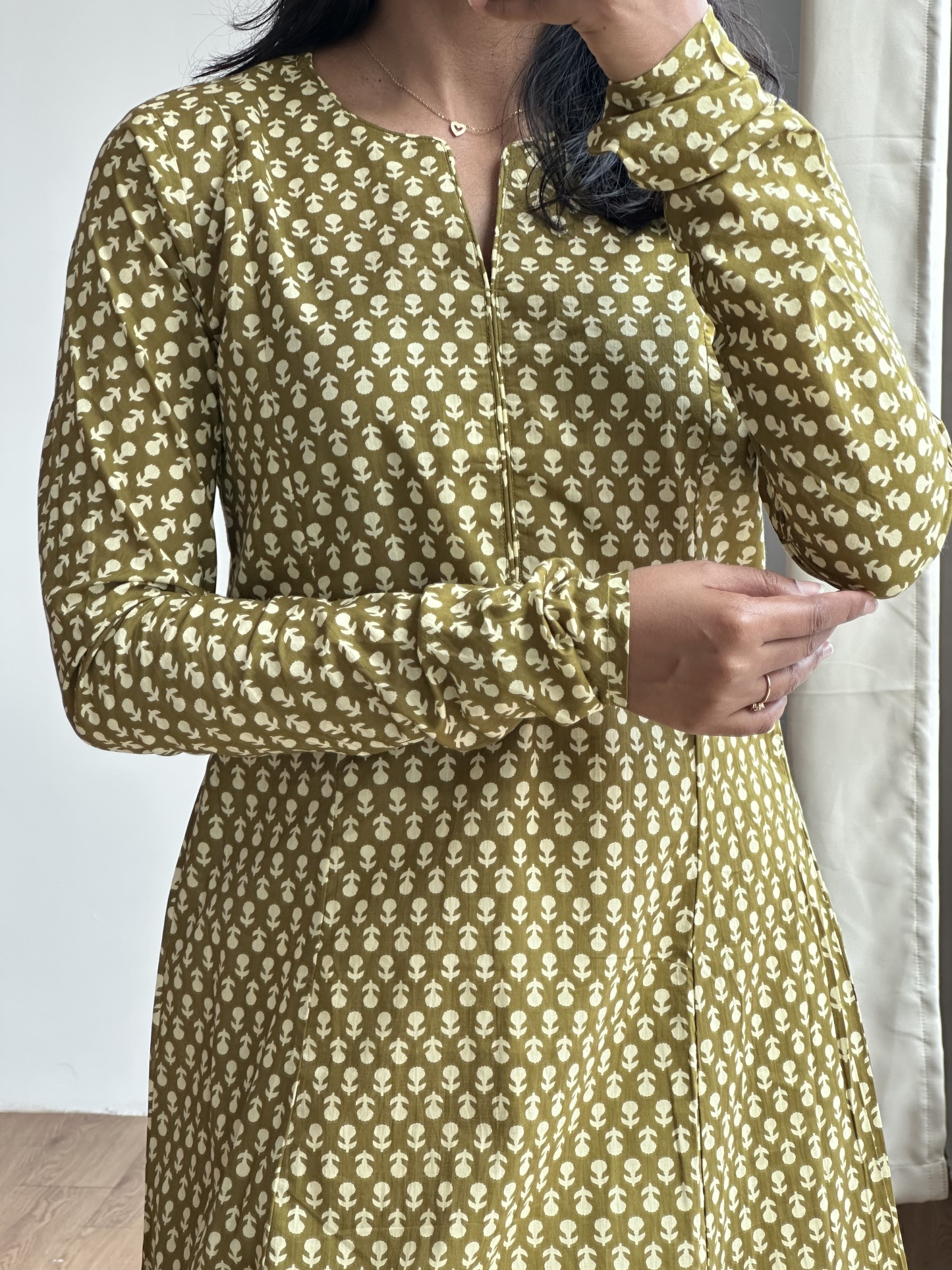 Long Sleeve Cotton Kurta