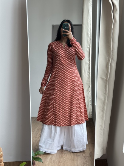 Long Sleeve Cotton Kurta