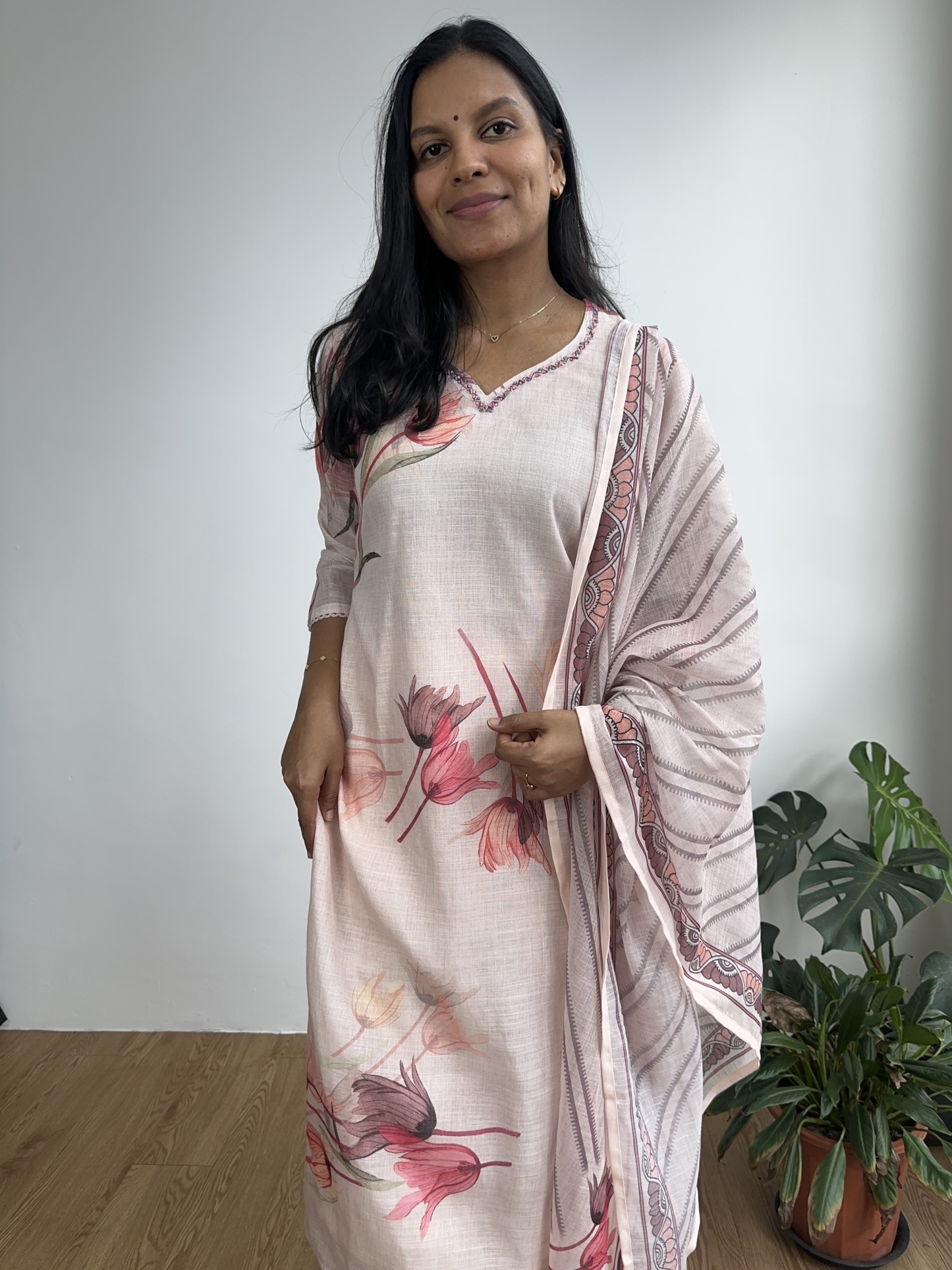 Linen Cotton Kurta Set