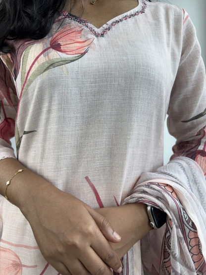 Linen Cotton Kurta Set