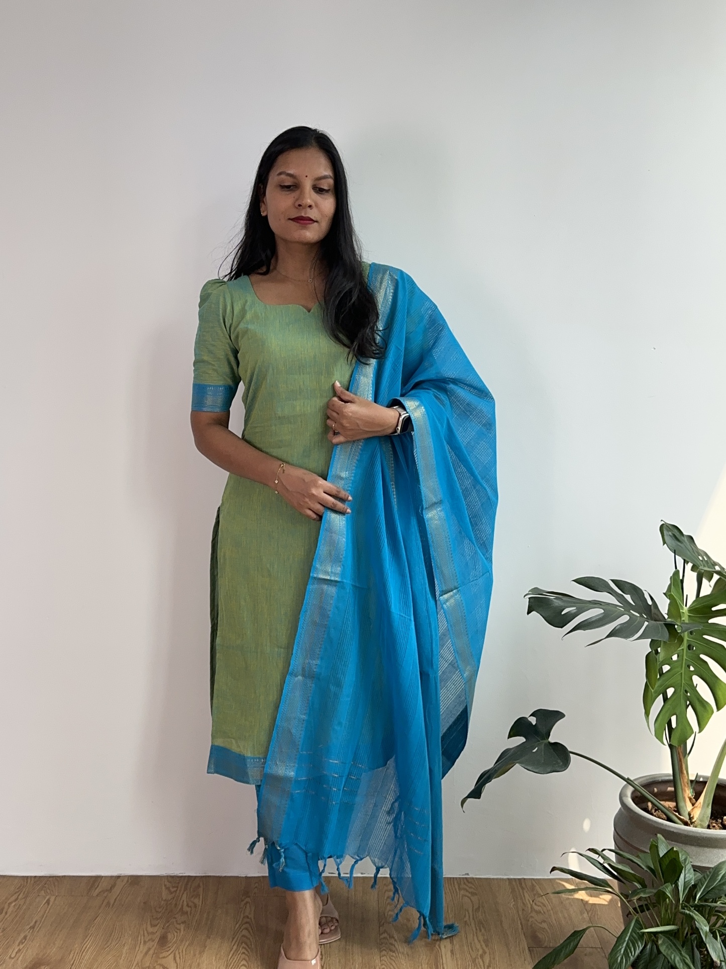 Mangalagiri Cotton Suit