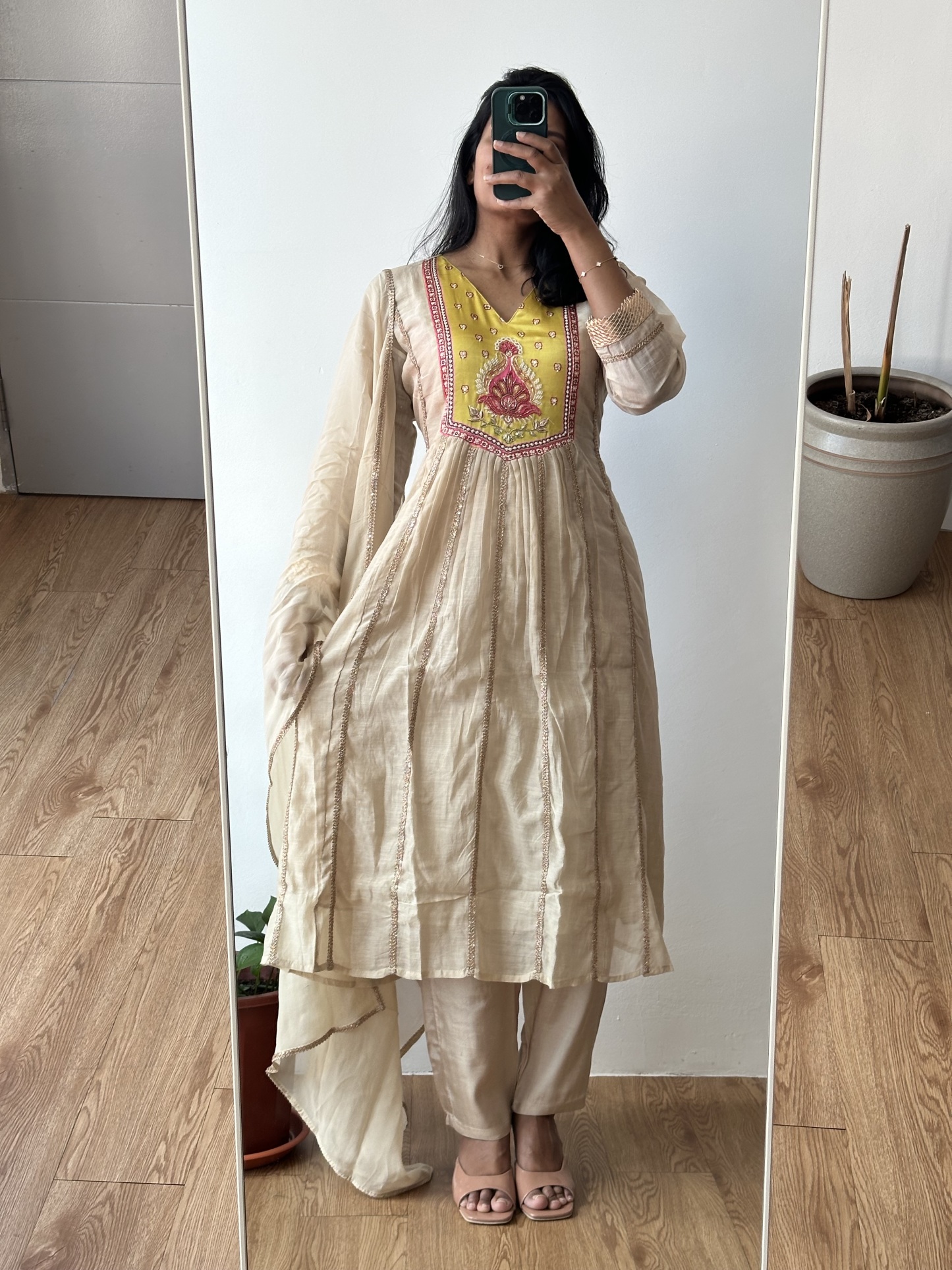 Mul Chanderi Kurta Set