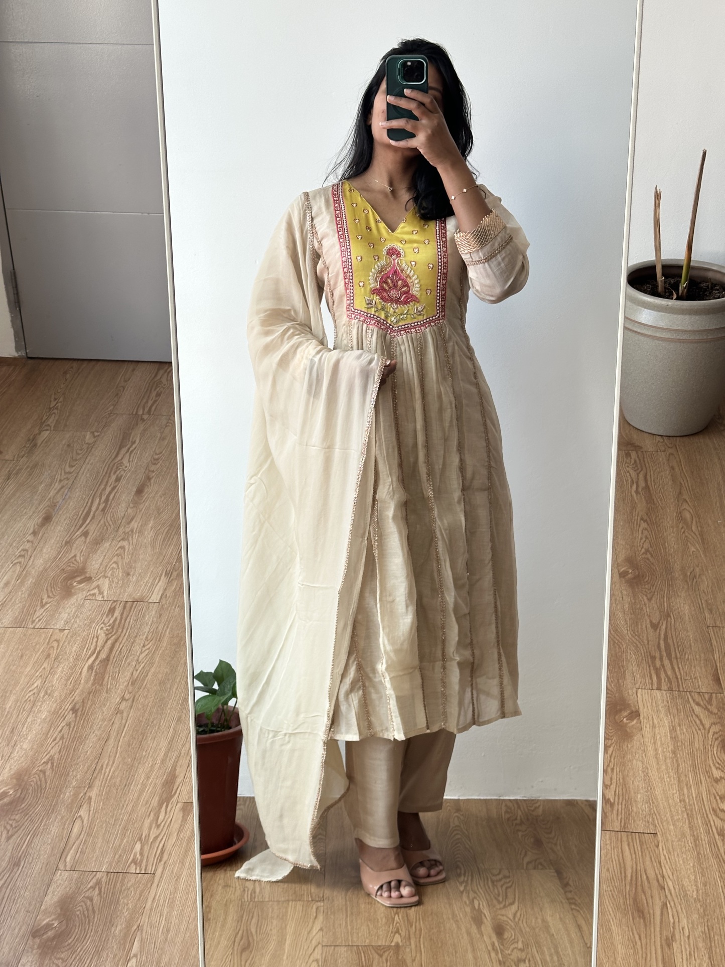 Mul Chanderi Kurta Set