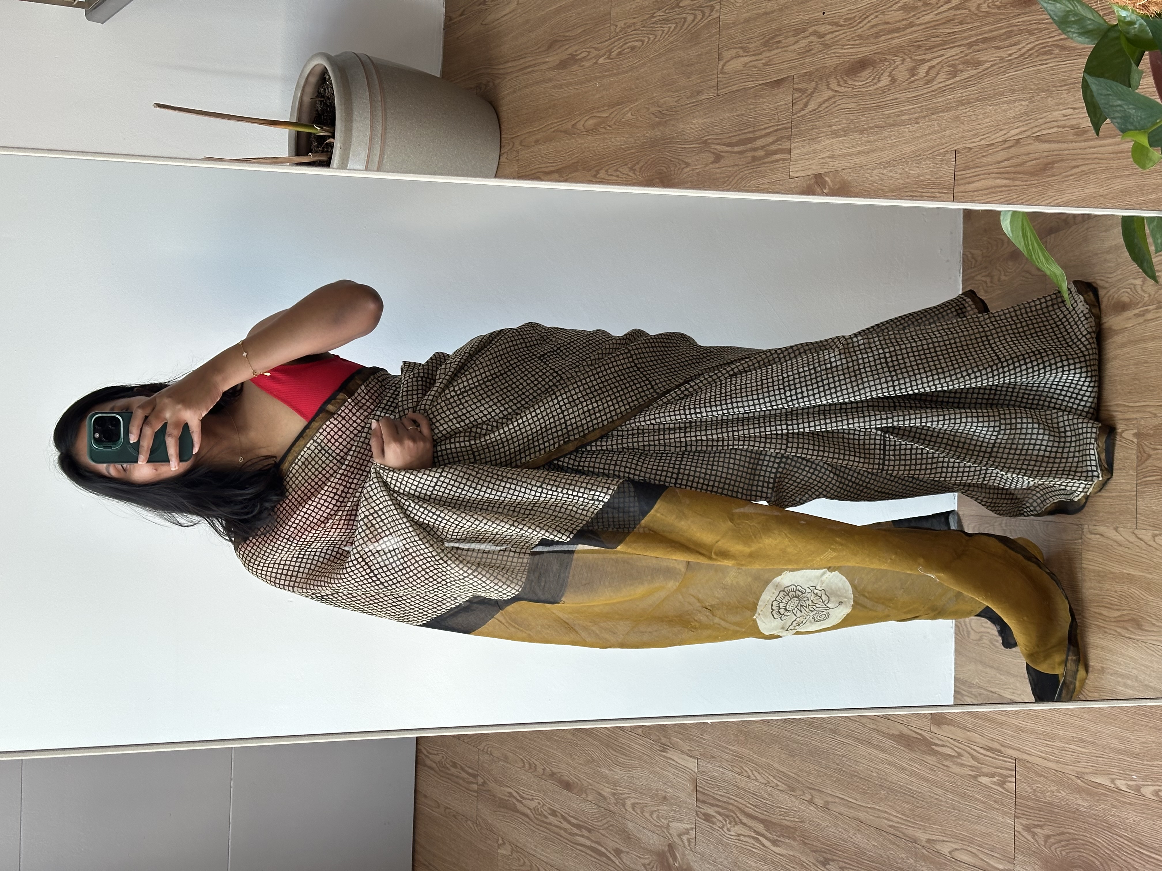 Chanderi Silk Handblock Saree