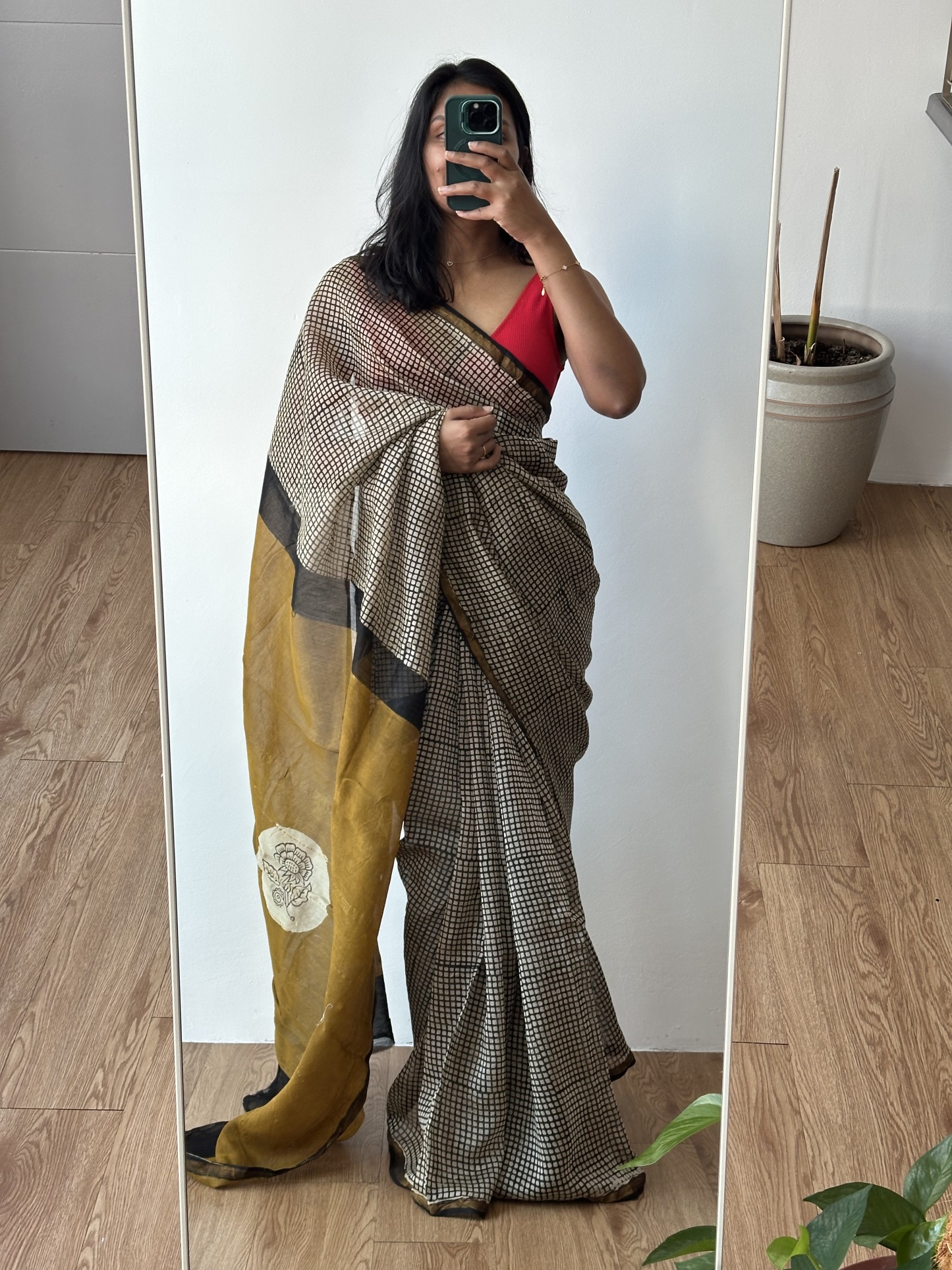 Chanderi Silk Handblock Saree