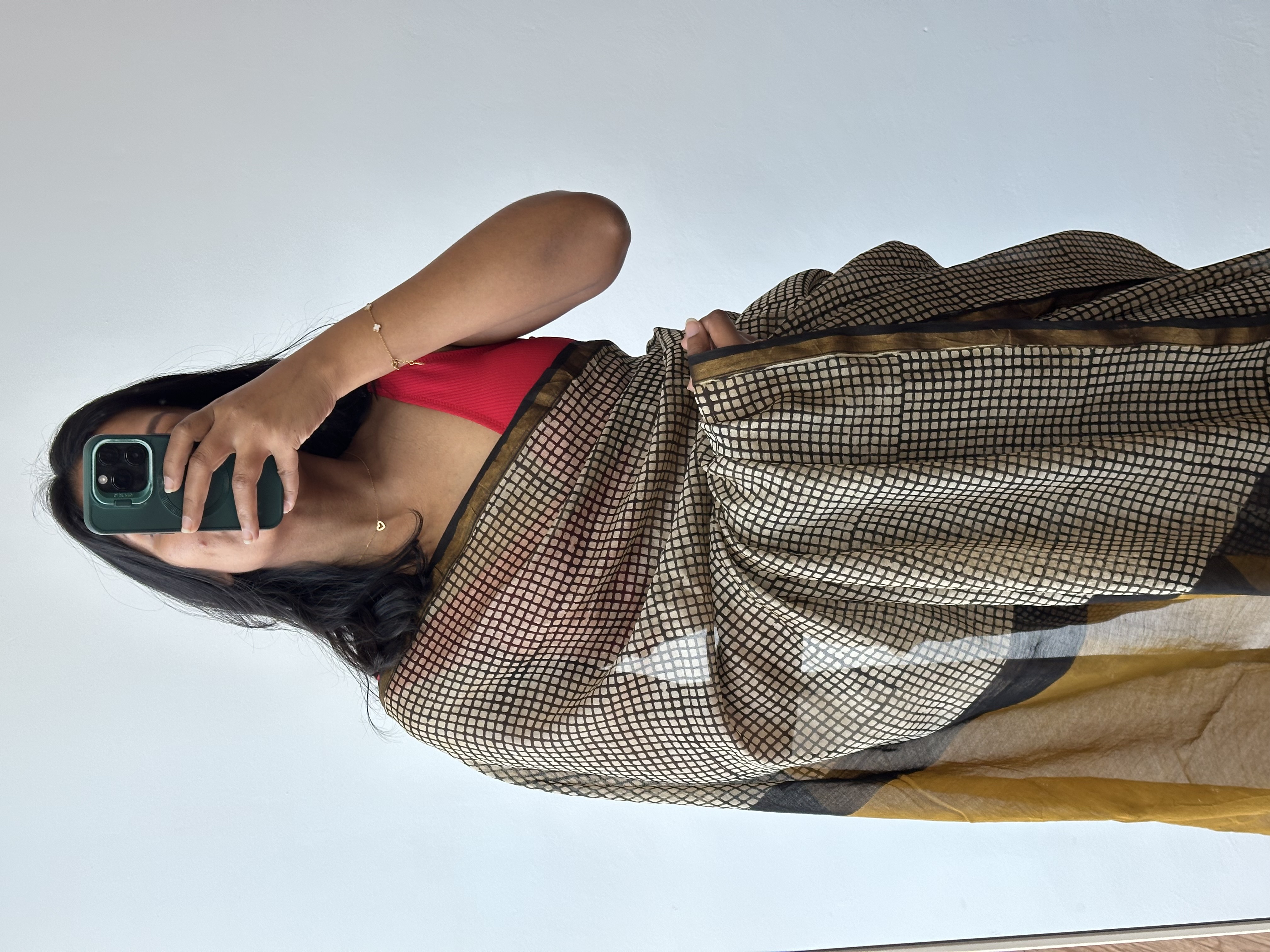 Chanderi Silk Handblock Saree