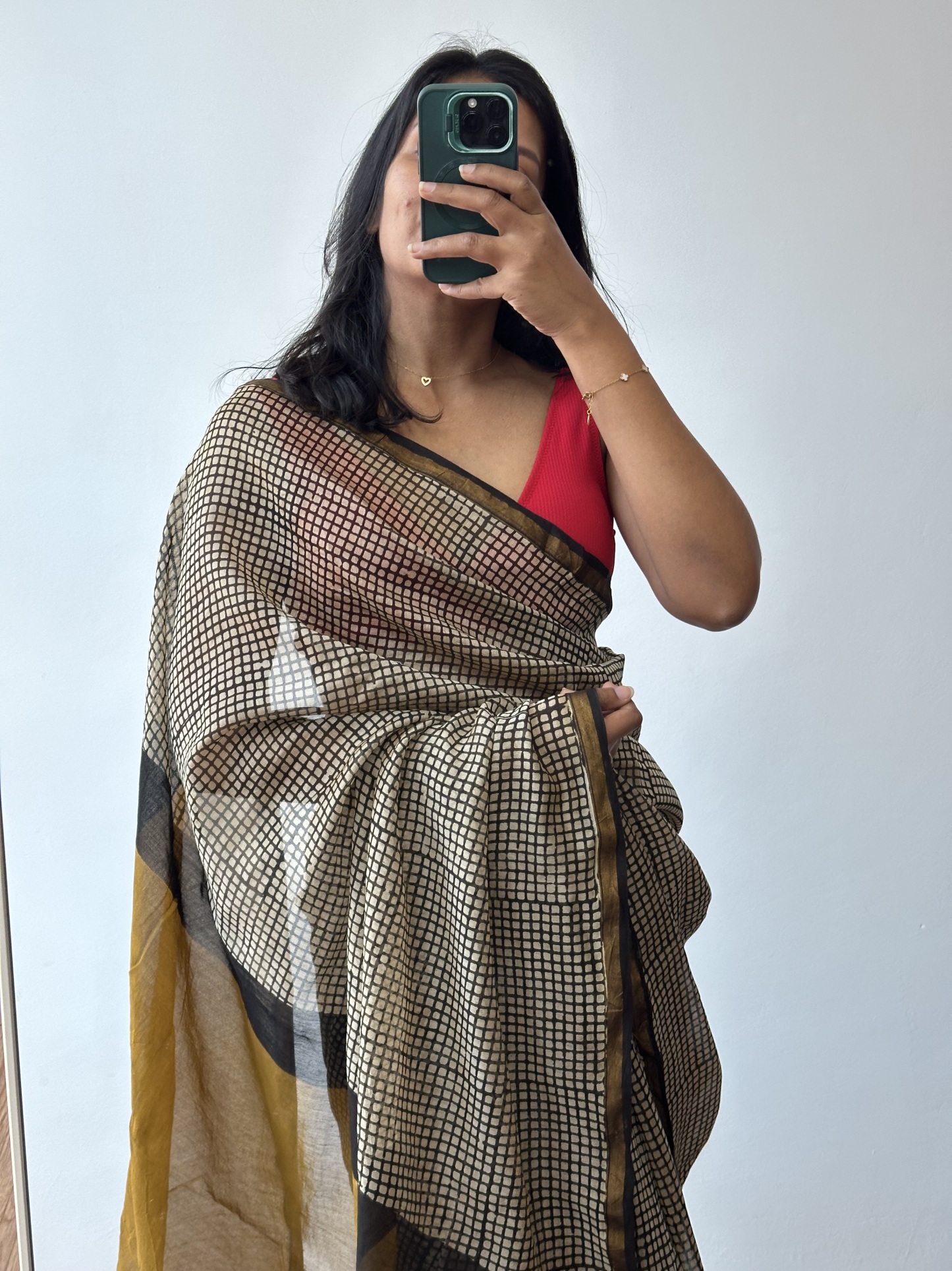 Chanderi Silk Handblock Saree