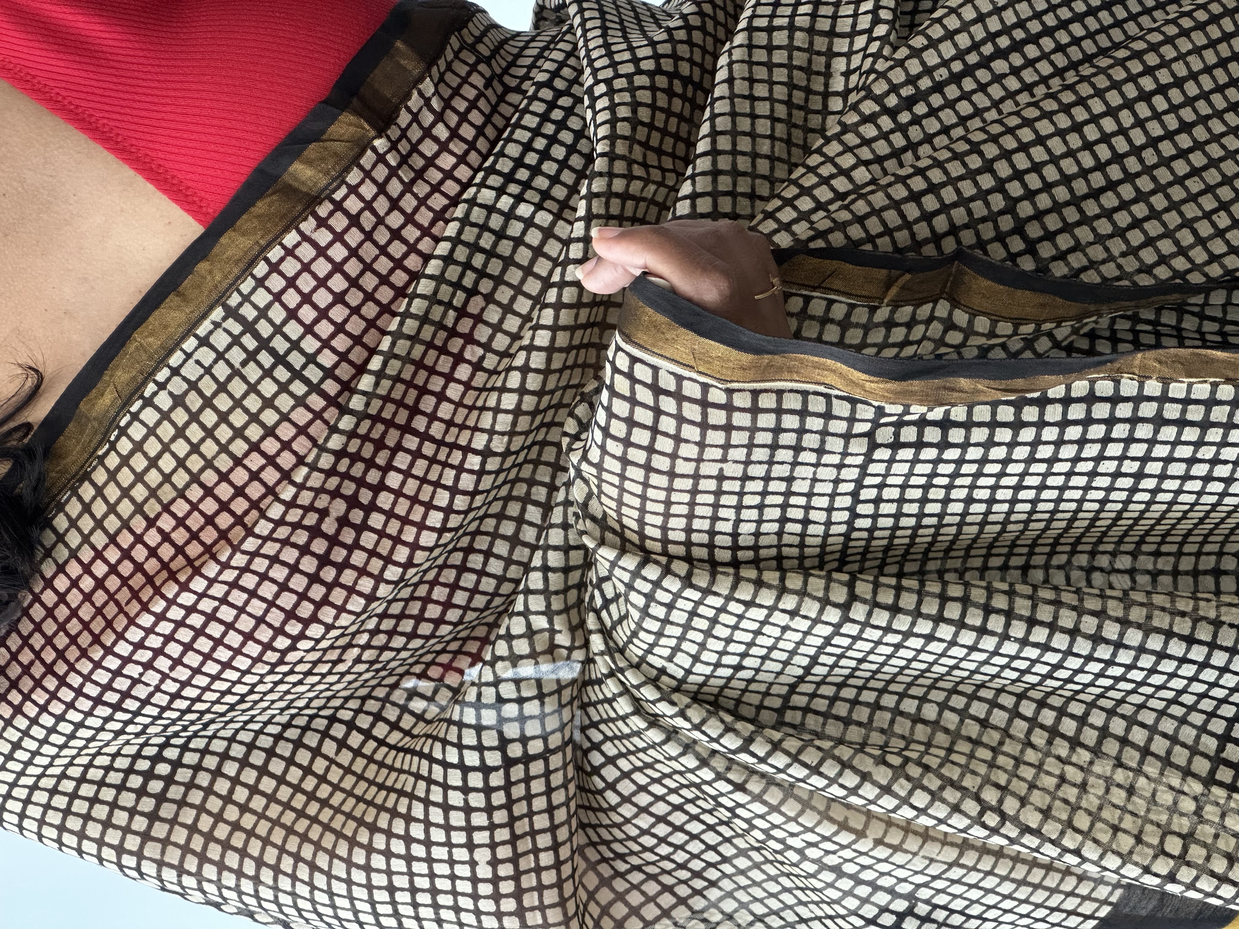 Chanderi Silk Handblock Saree