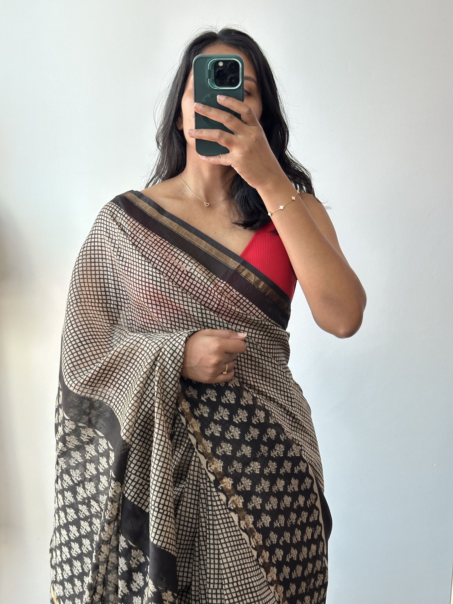 Chanderi Silk Handblock Saree