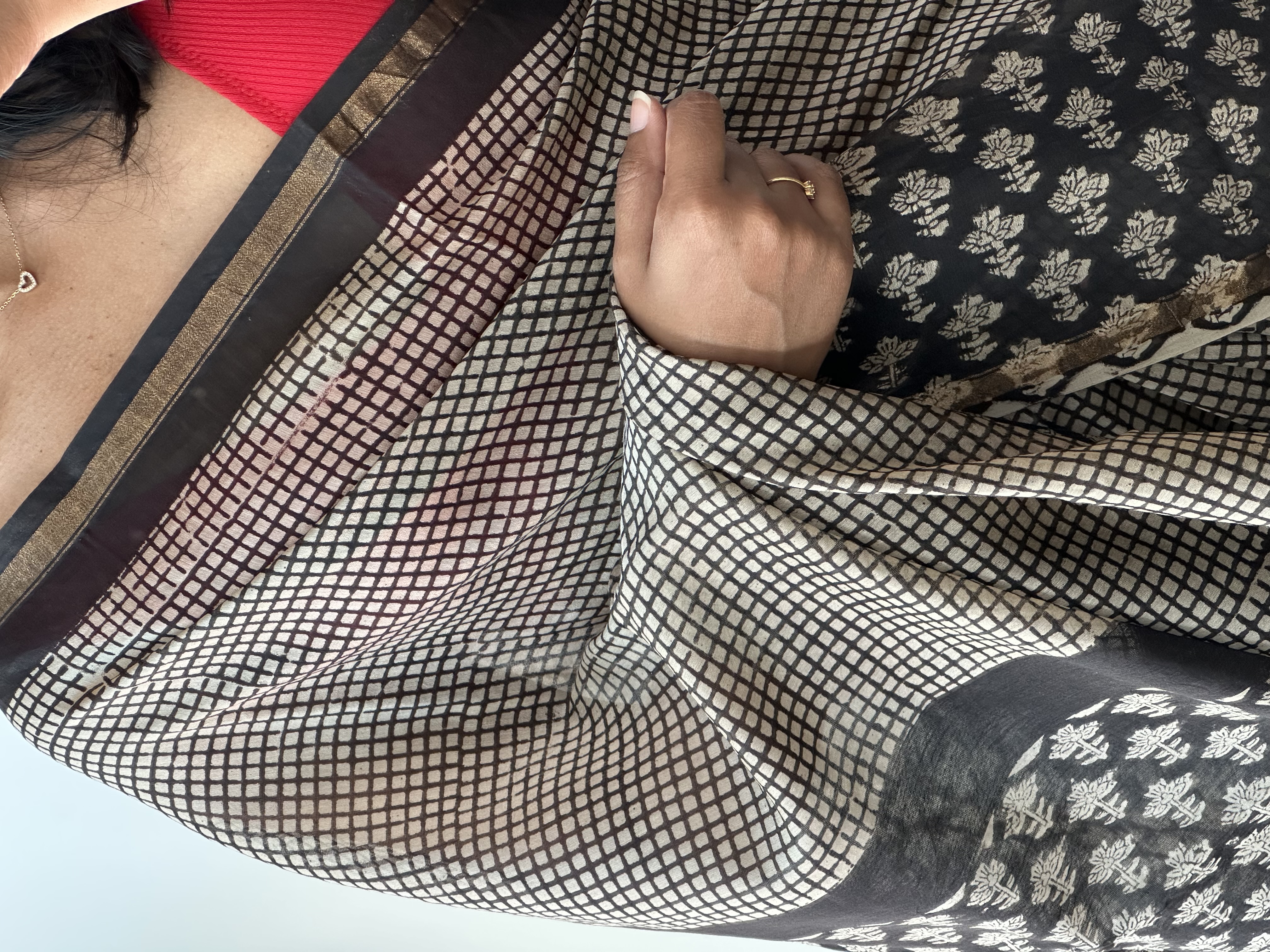 Chanderi Silk Handblock Saree