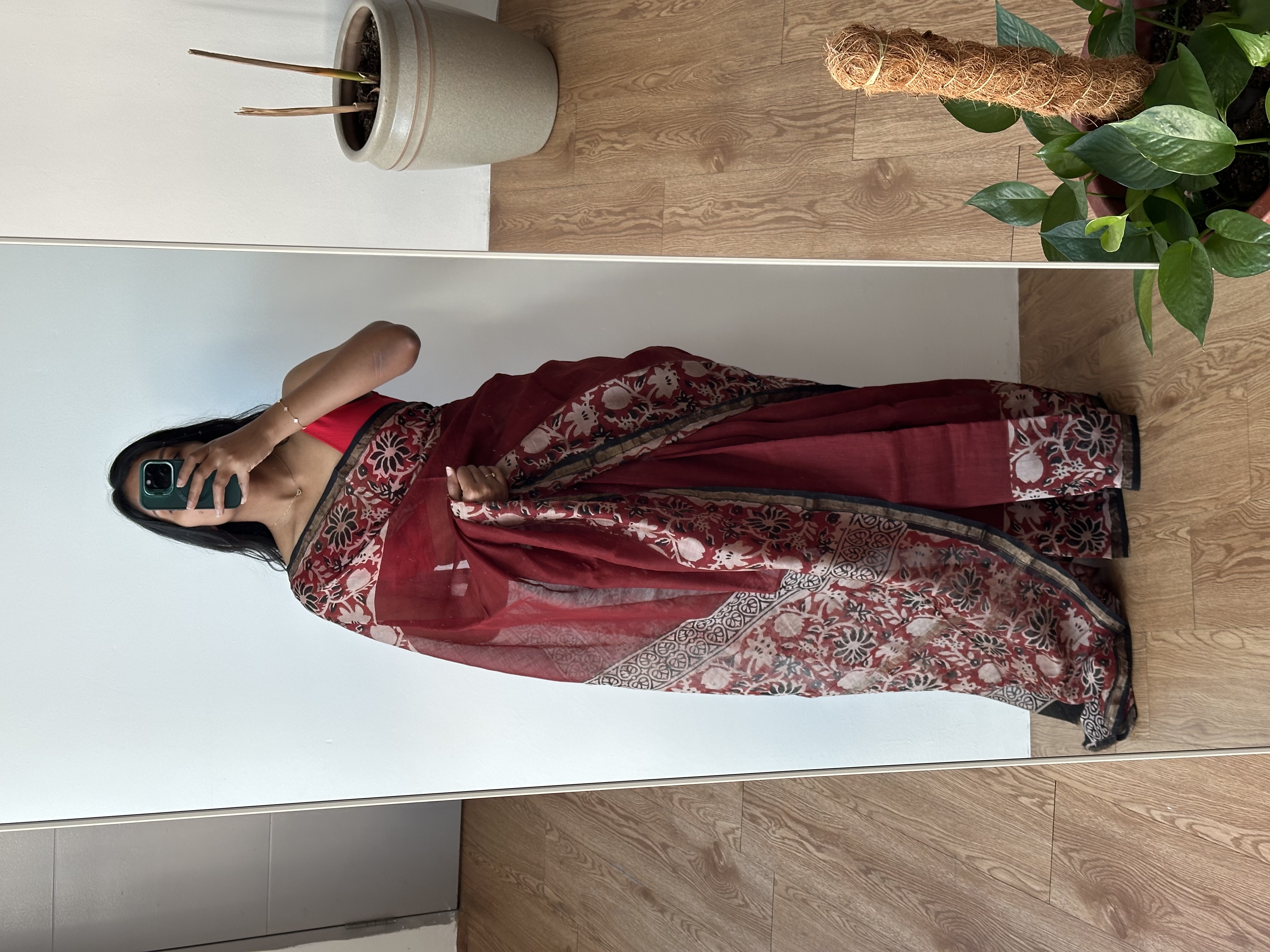 Chanderi Silk Handblock Saree