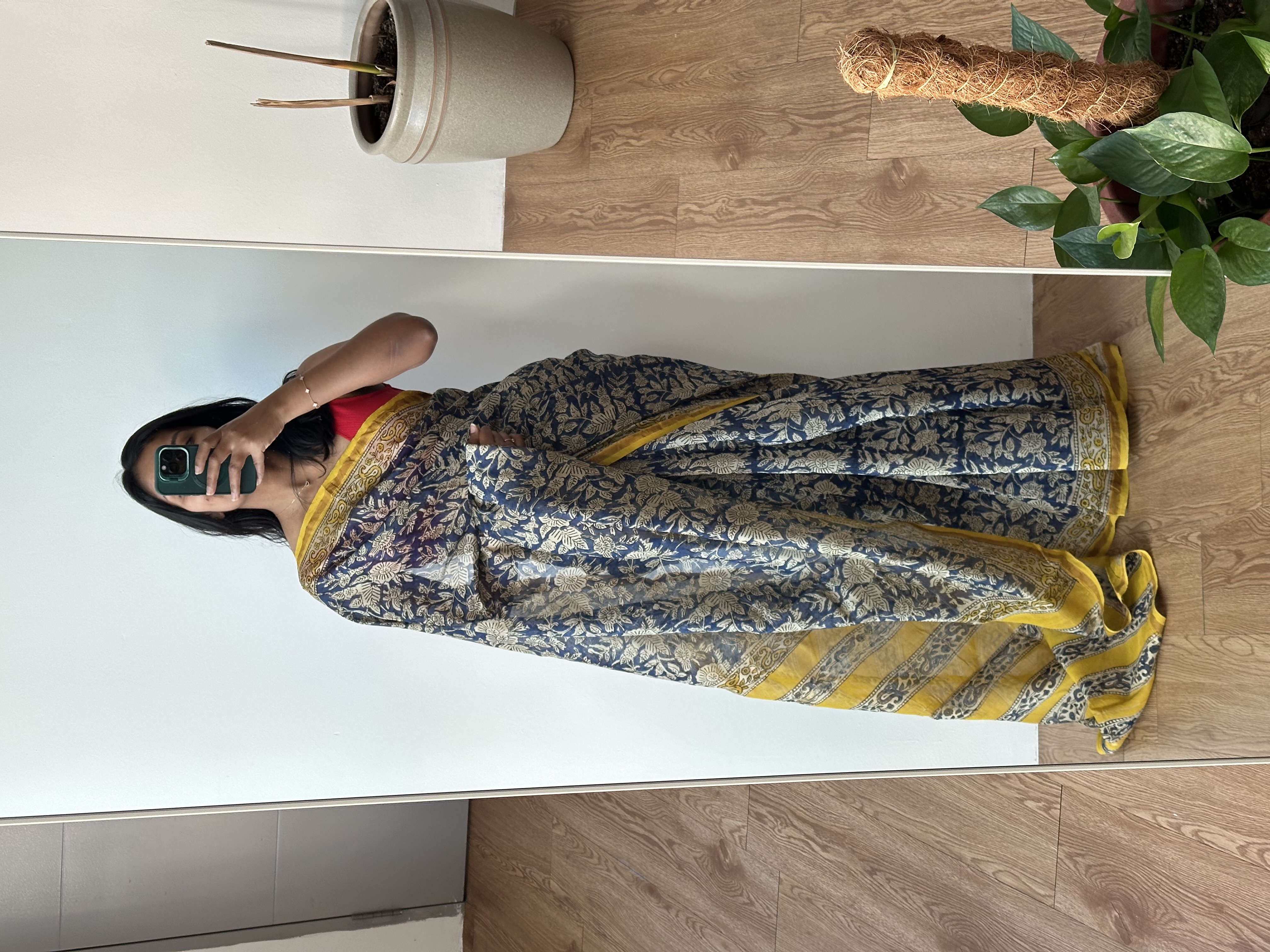 Chanderi Silk Handblock Saree