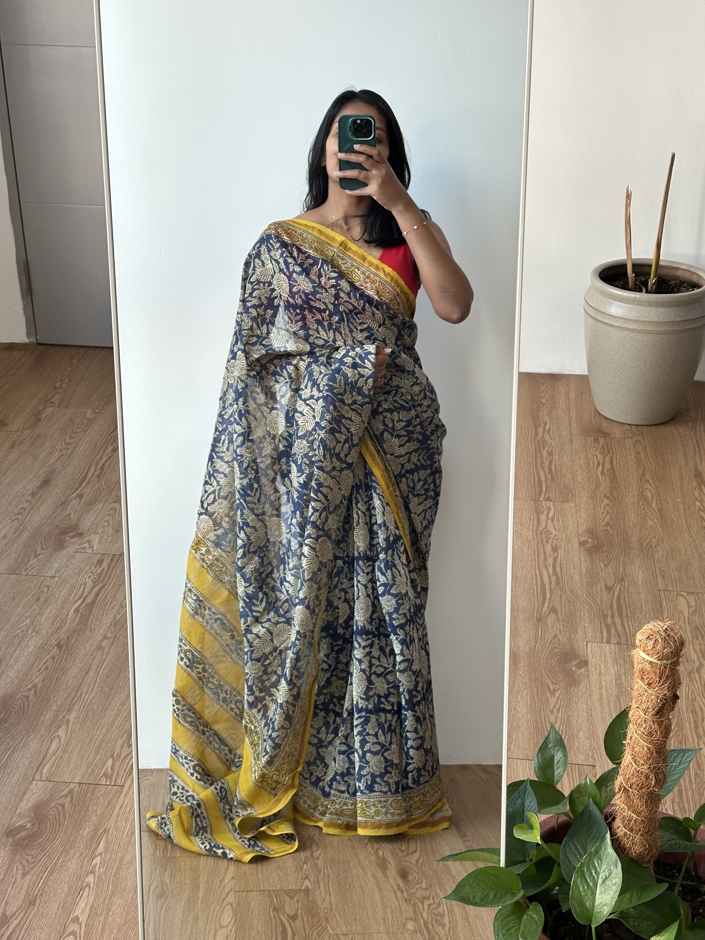 Chanderi Silk Handblock Saree