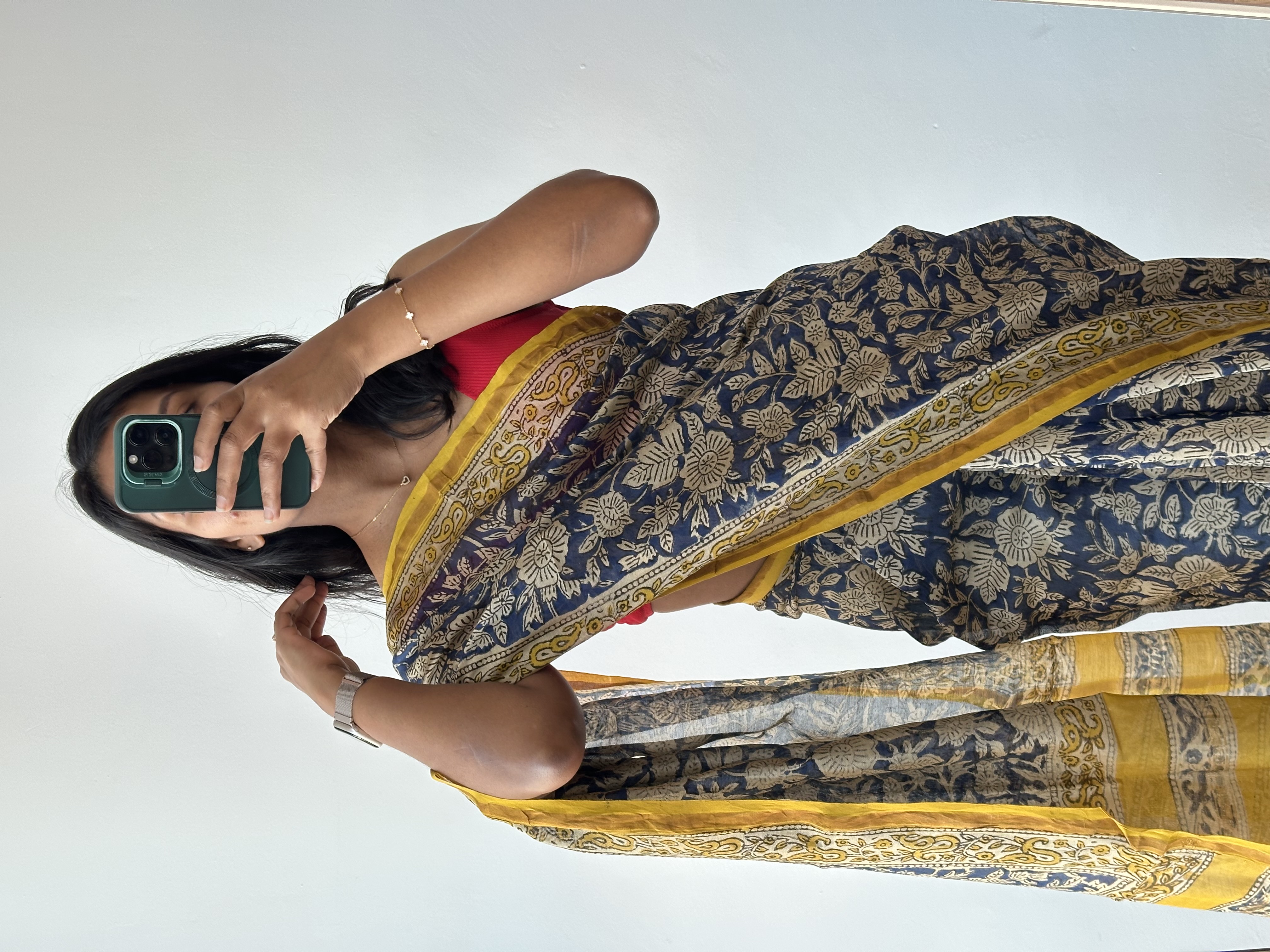 Chanderi Silk Handblock Saree