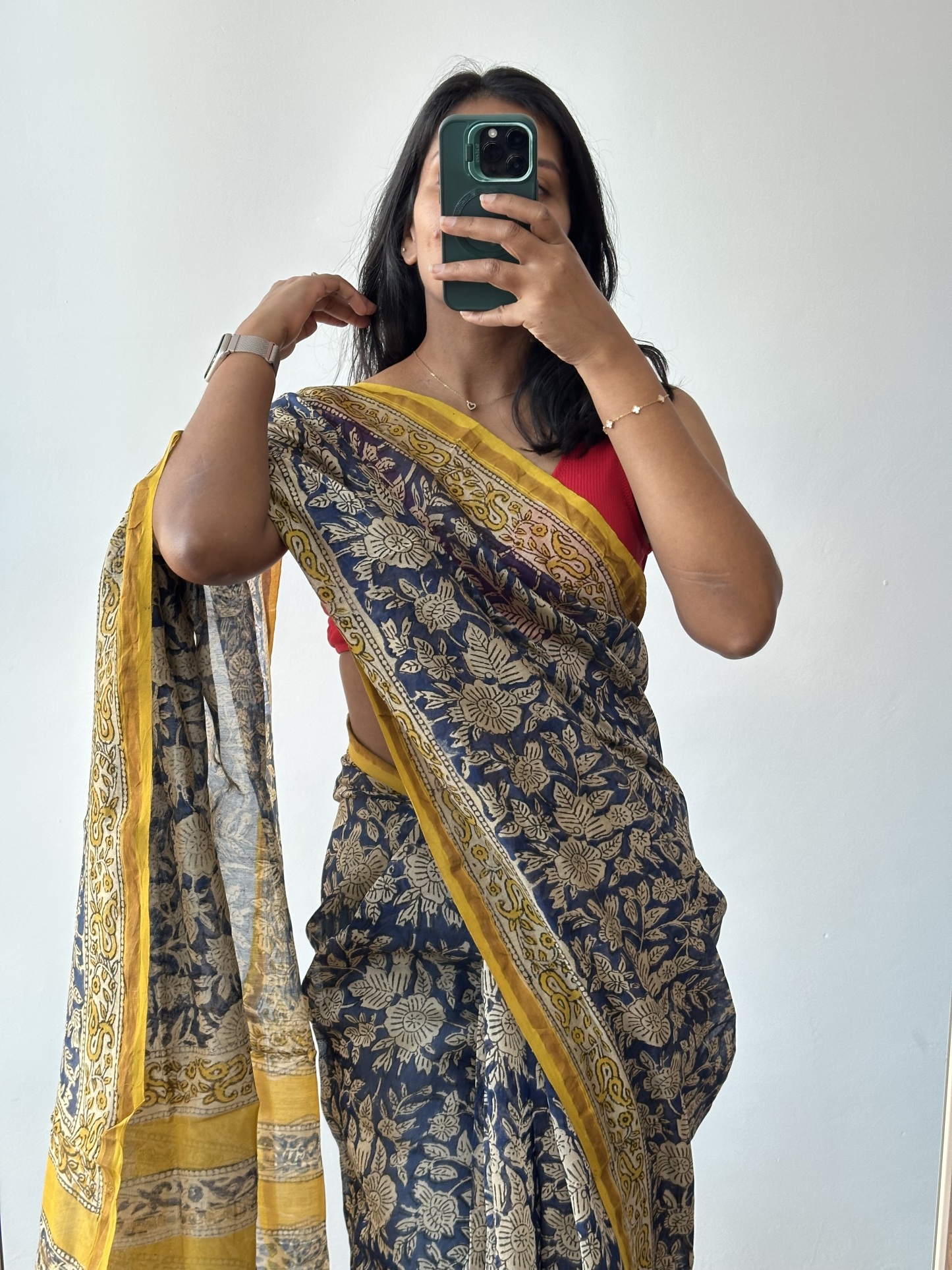 Chanderi Silk Handblock Saree