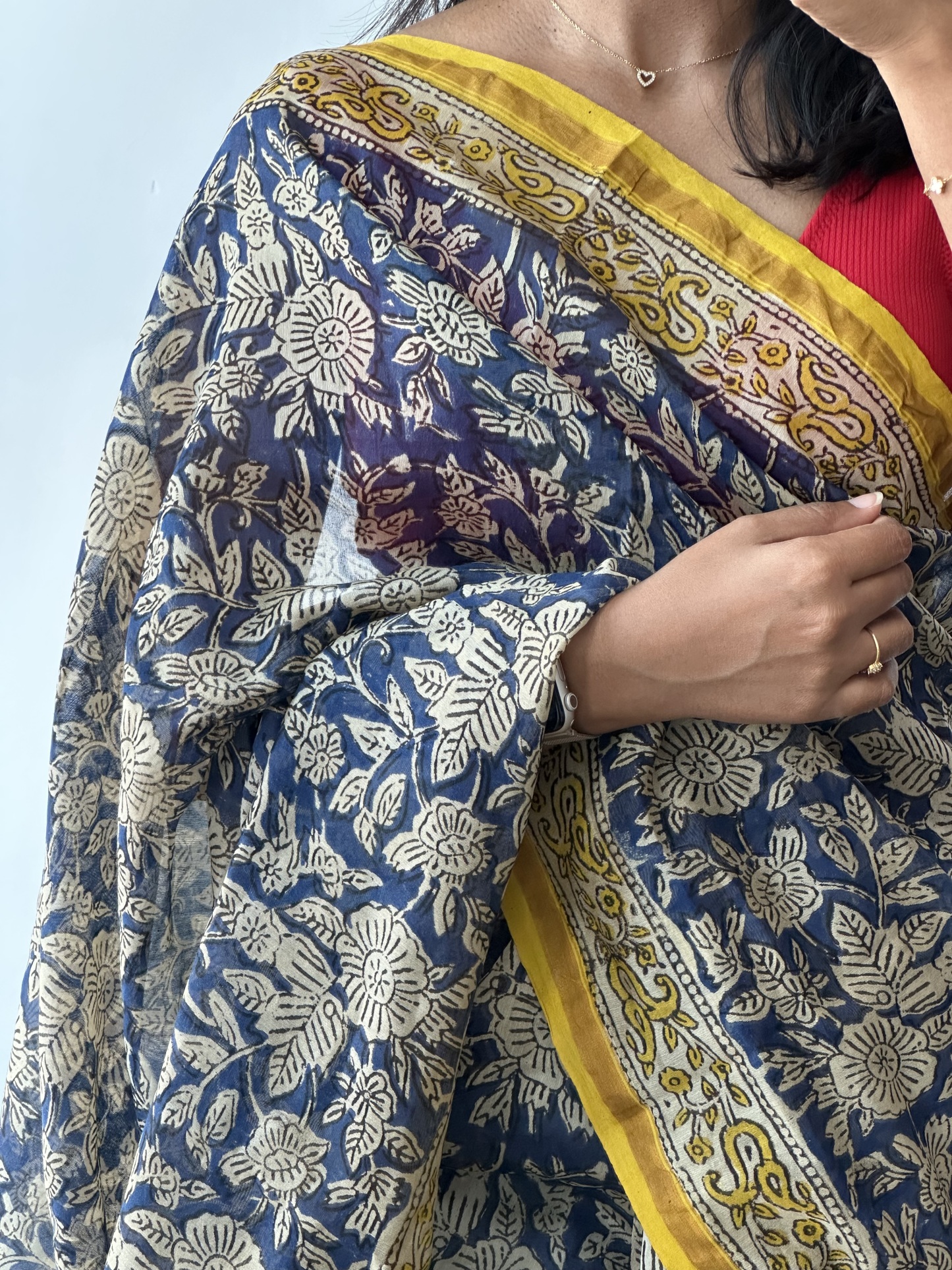 Chanderi Silk Handblock Saree