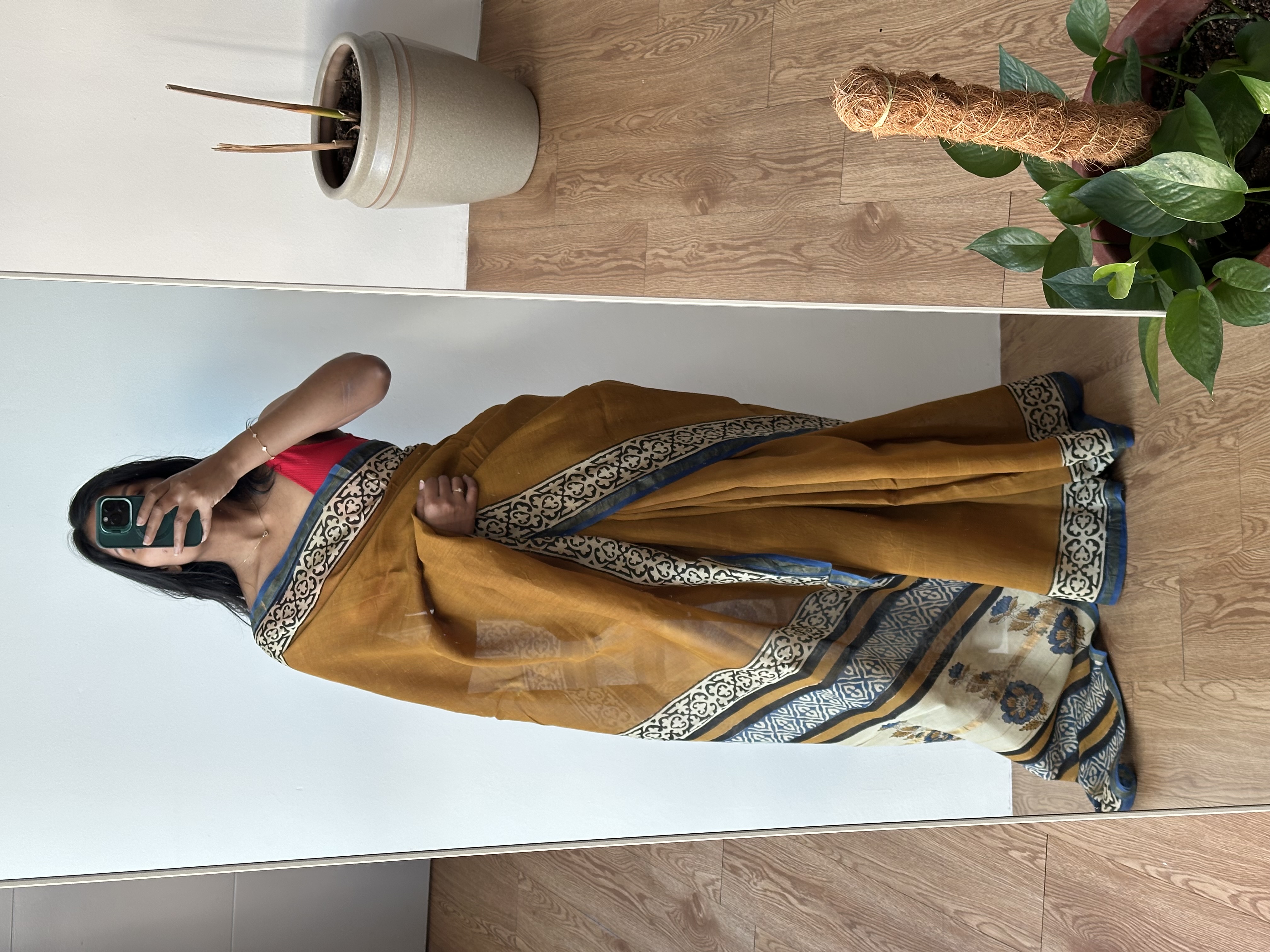 Chanderi Silk Handblock Saree