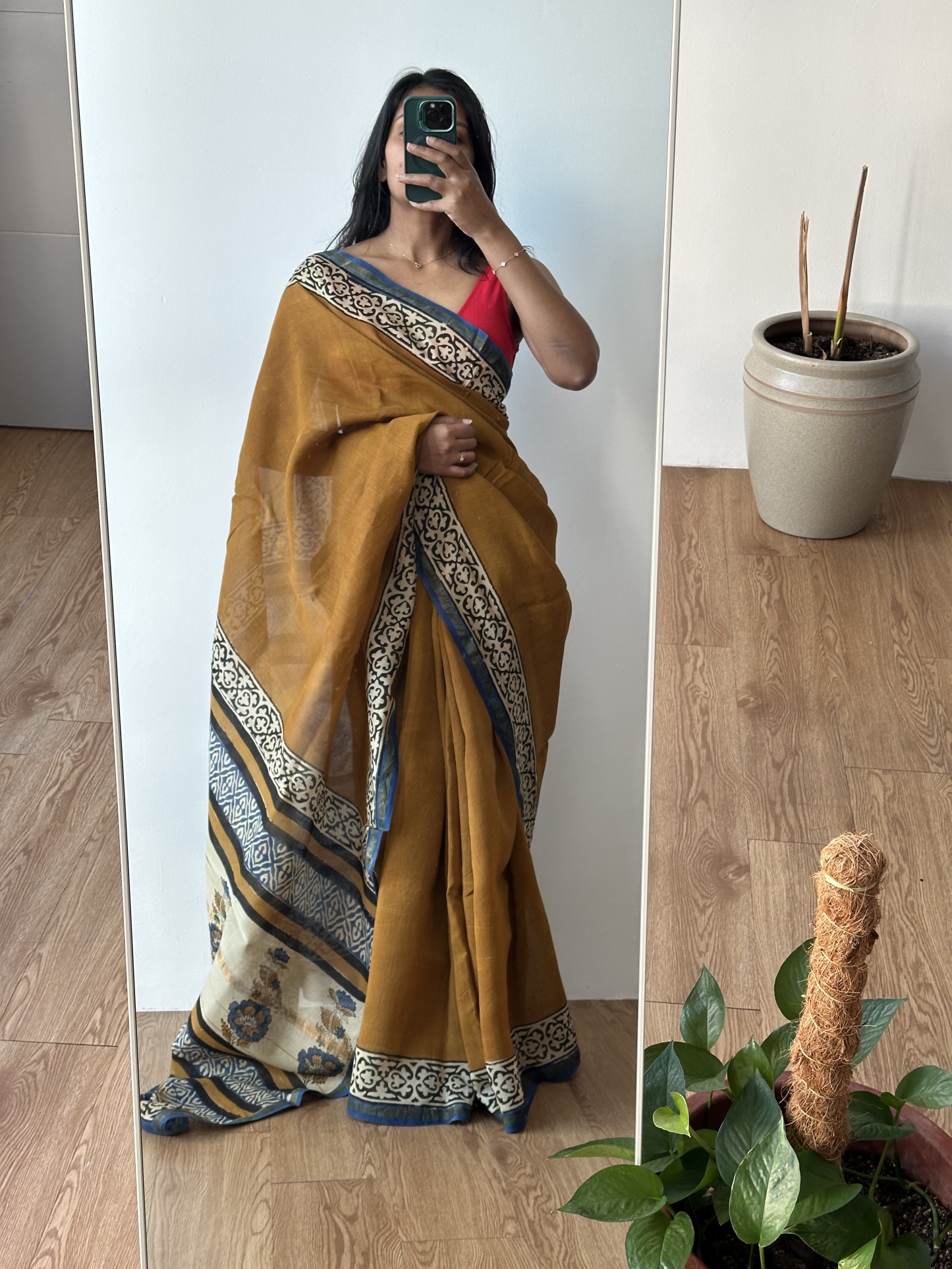 Chanderi Silk Handblock Saree