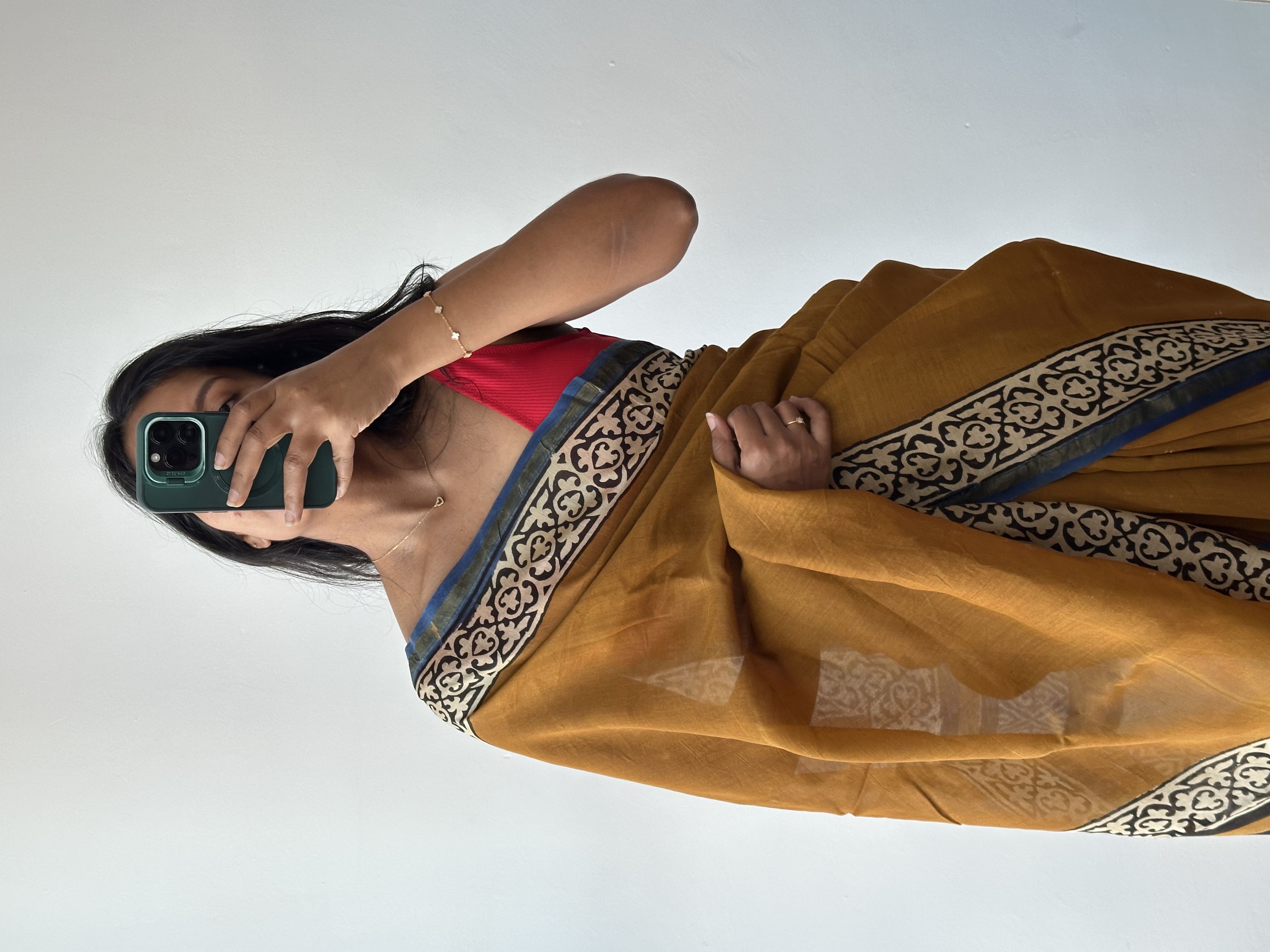 Chanderi Silk Handblock Saree