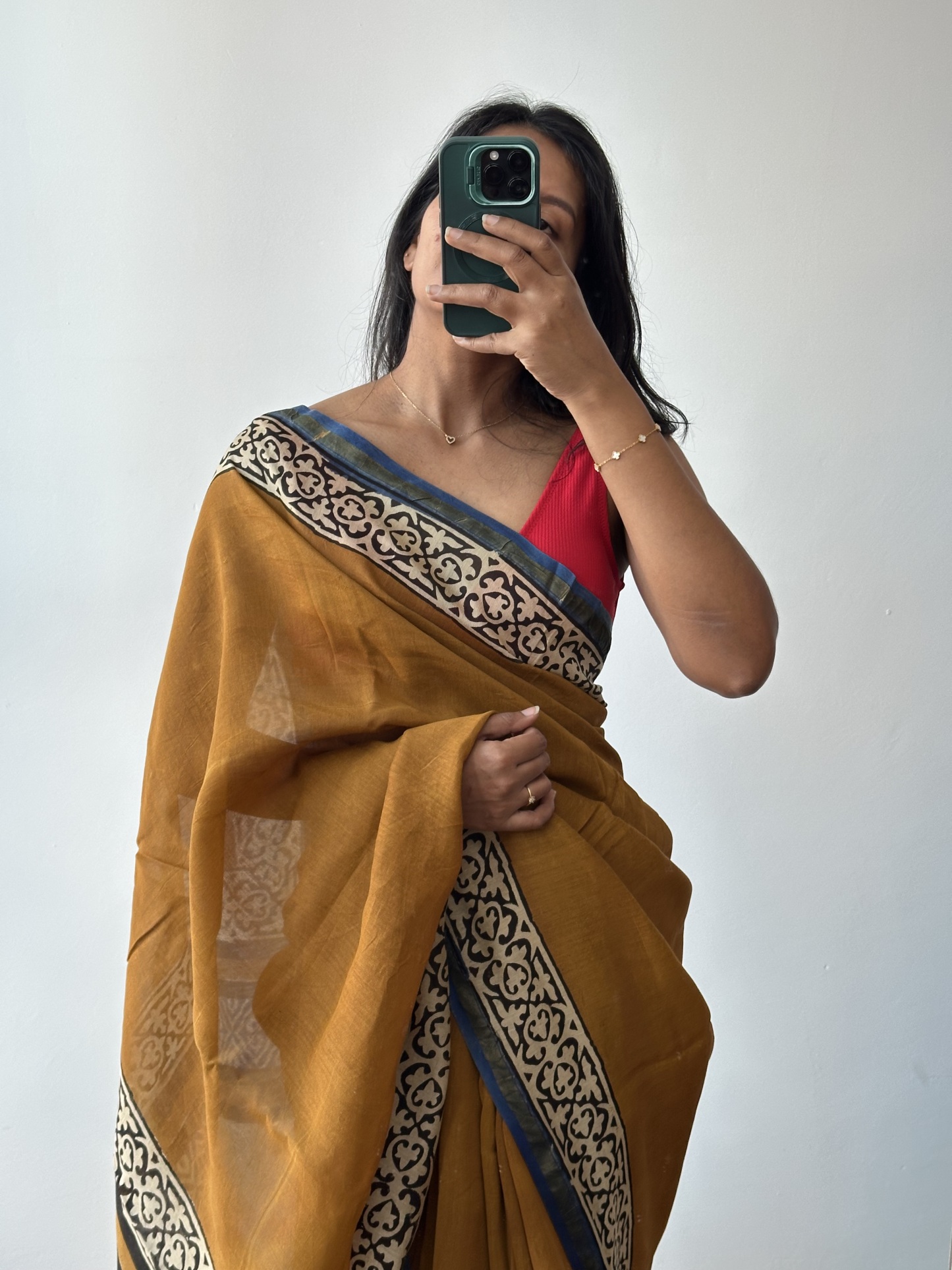 Chanderi Silk Handblock Saree