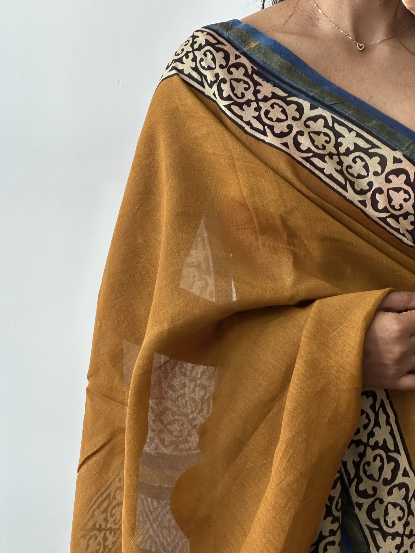 Chanderi Silk Handblock Saree
