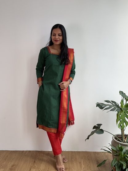 Mangalagiri Cotton Suit