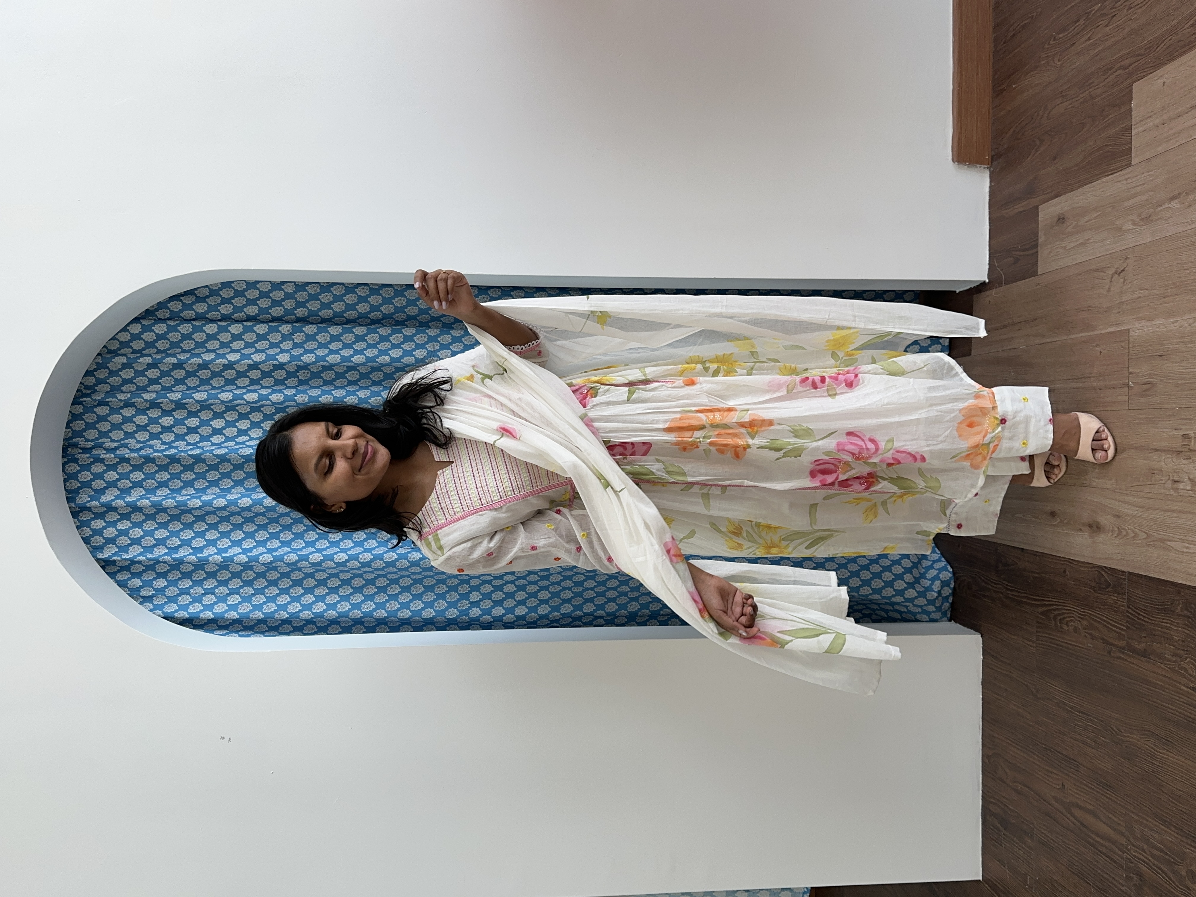 White Mul Cotton Suit