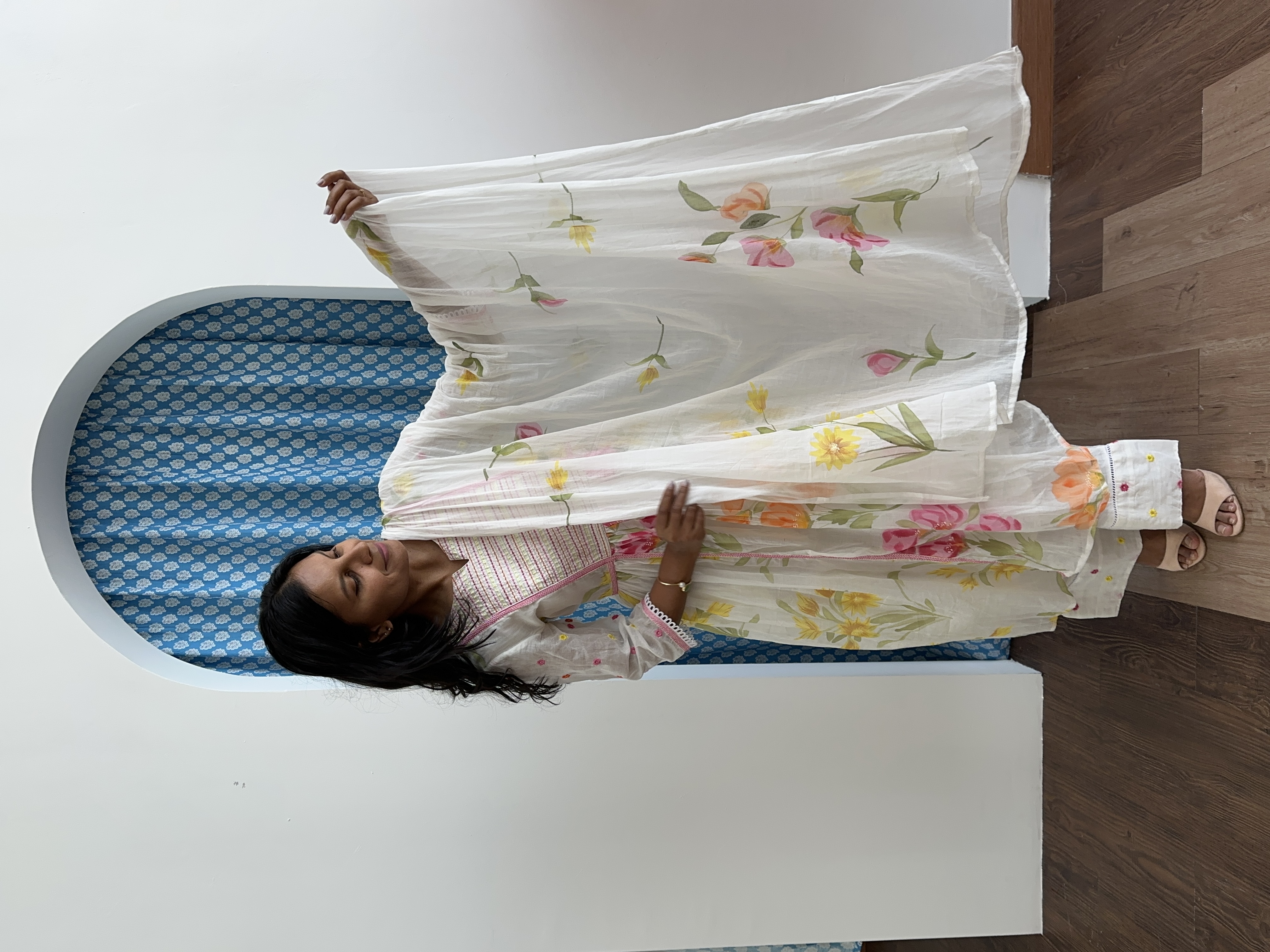 White Mul Cotton Suit
