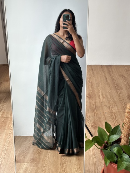 Bengal Cotton Mangalagiri Saree