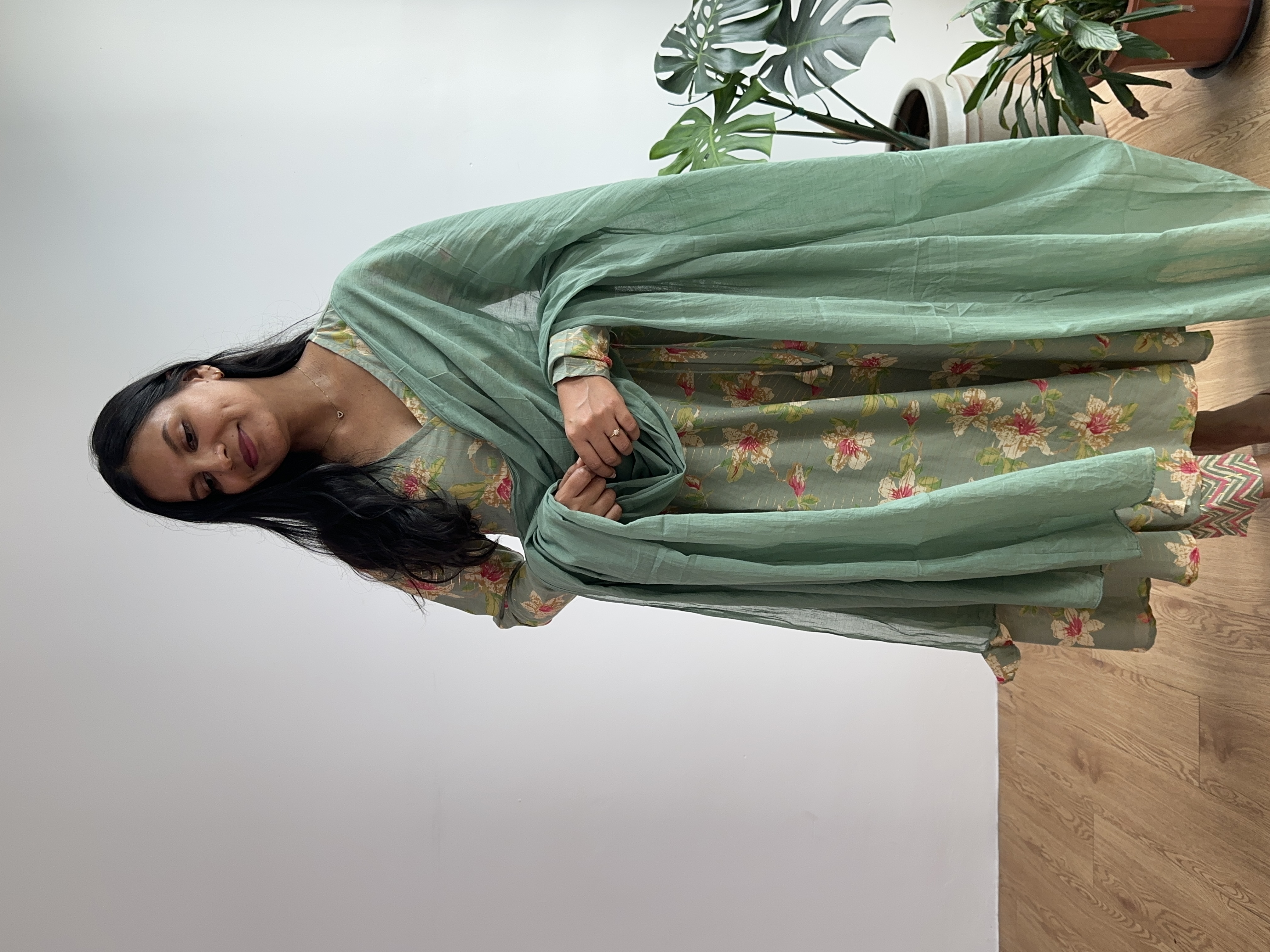 Lurex Anarkali Suit