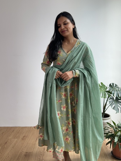 Lurex Anarkali Suit