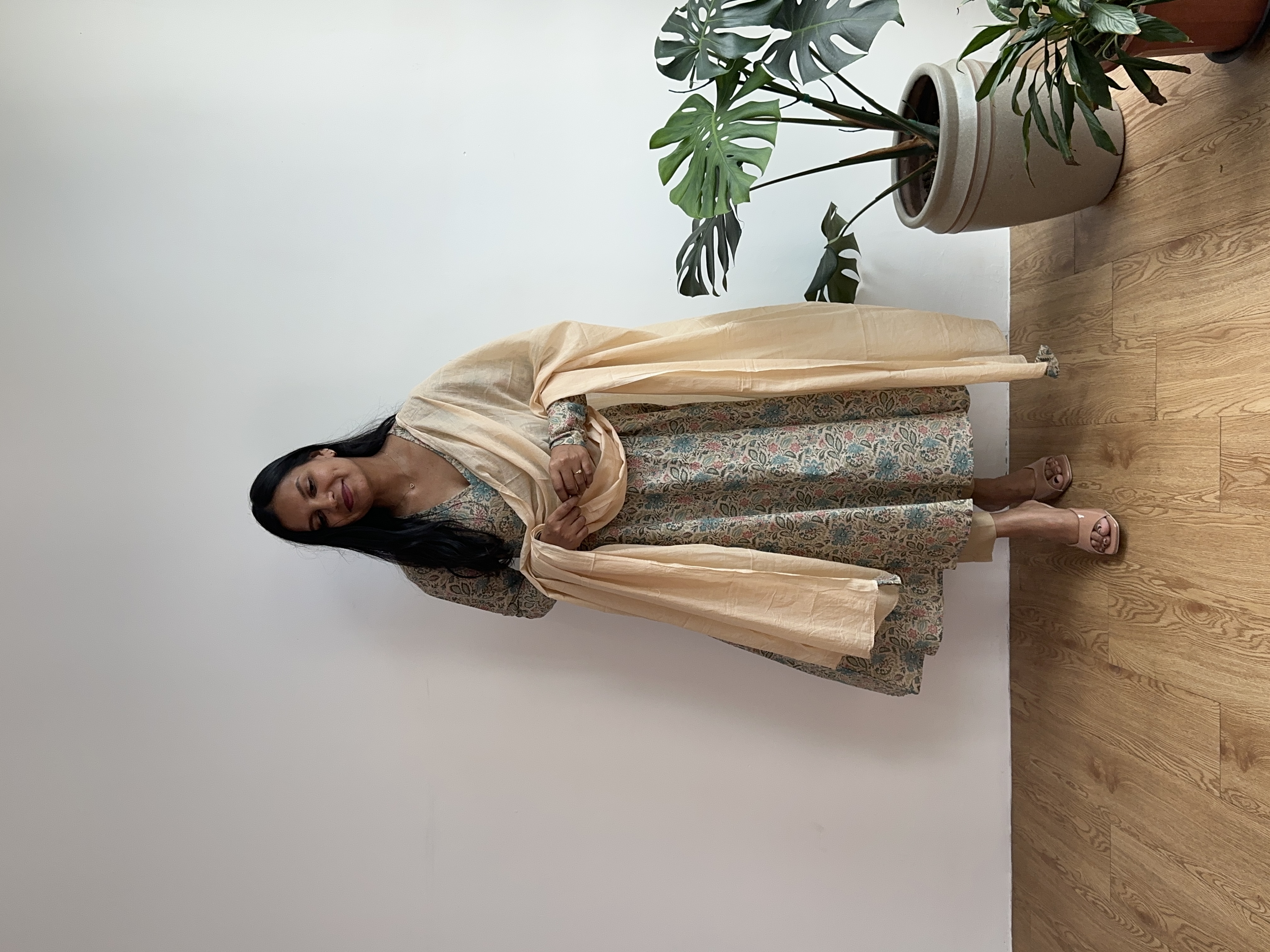 Lurex Anarkali Suit