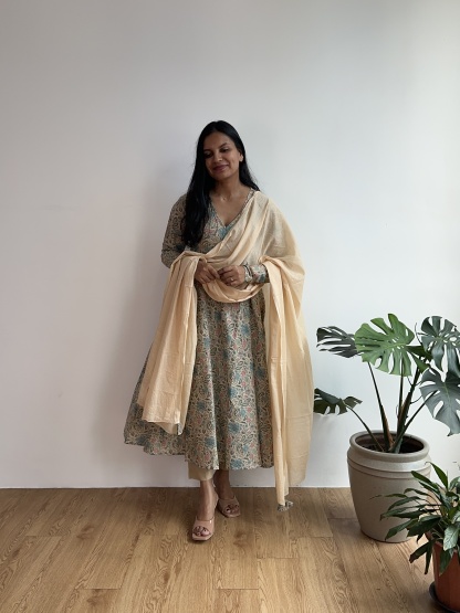 Lurex Anarkali Suit