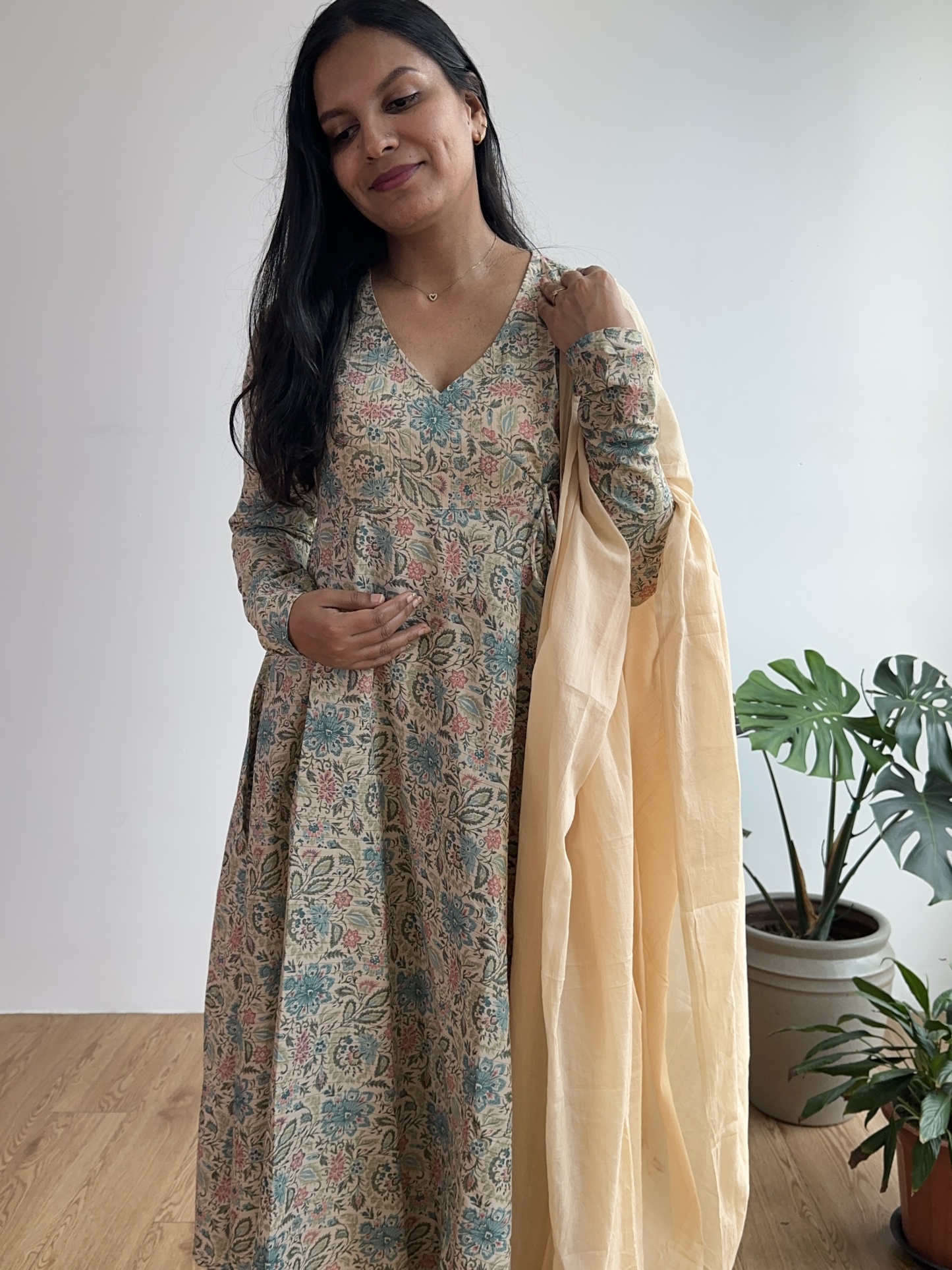 Lurex Anarkali Suit