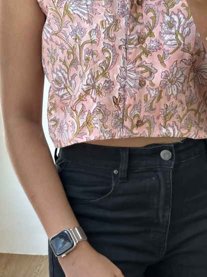Collared Crop Top
