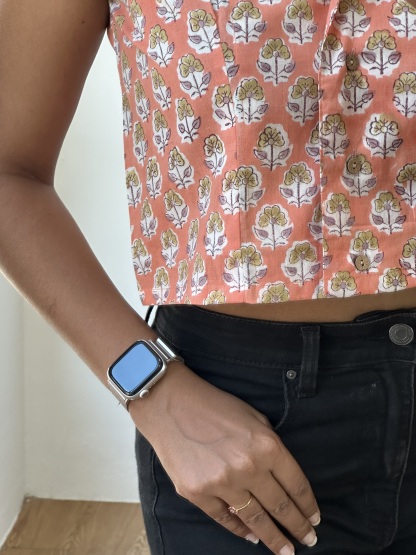 Collared Crop Top