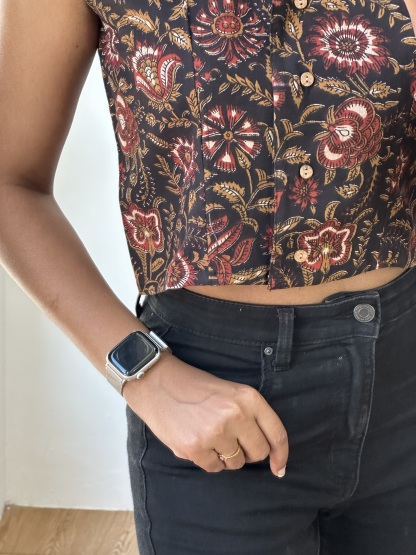 Collared Crop Top
