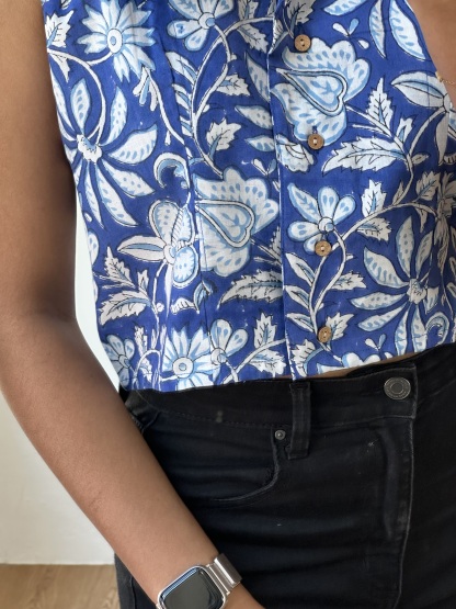 Collared Crop Top