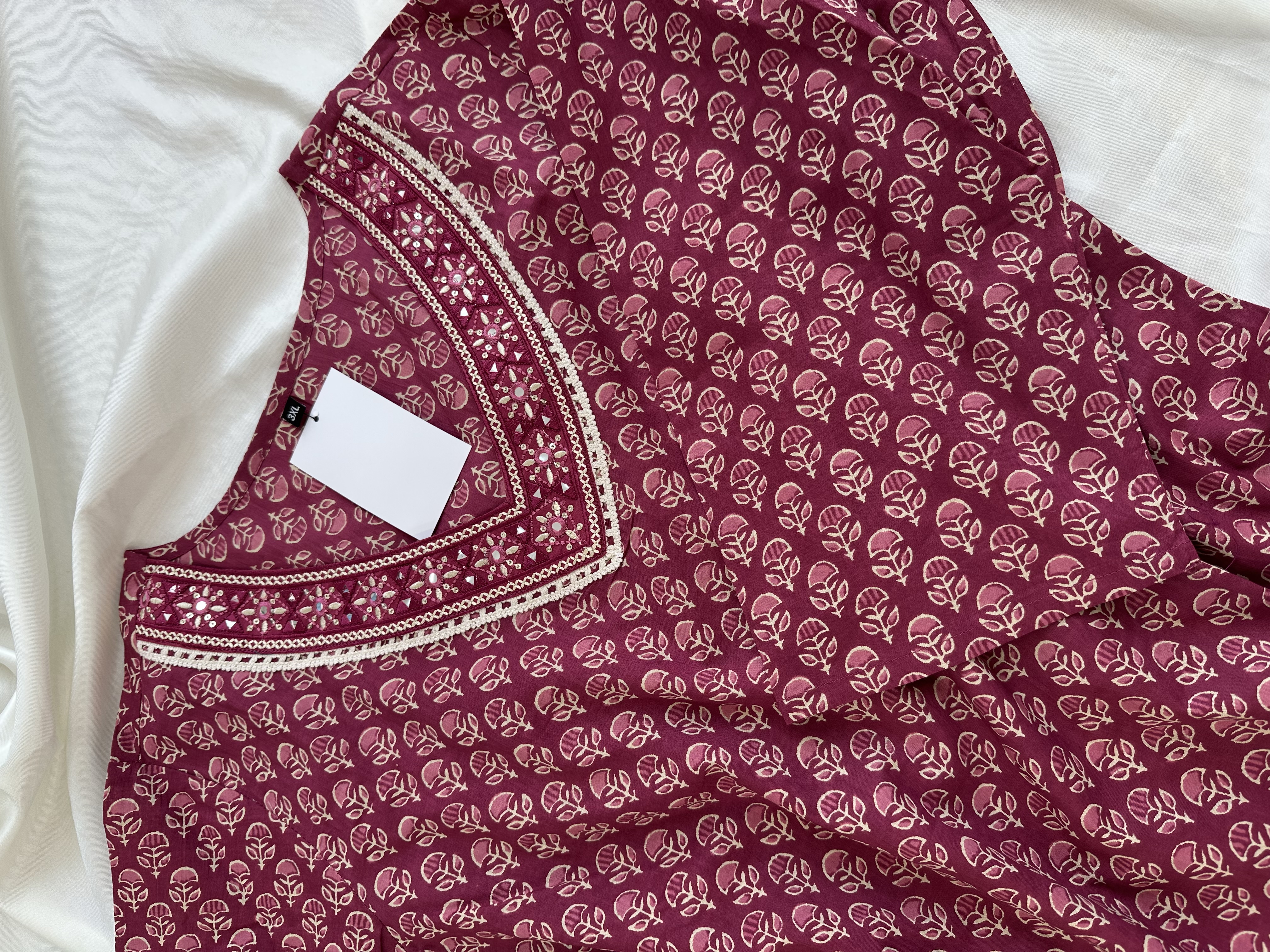 Foil Embroidered Kurti