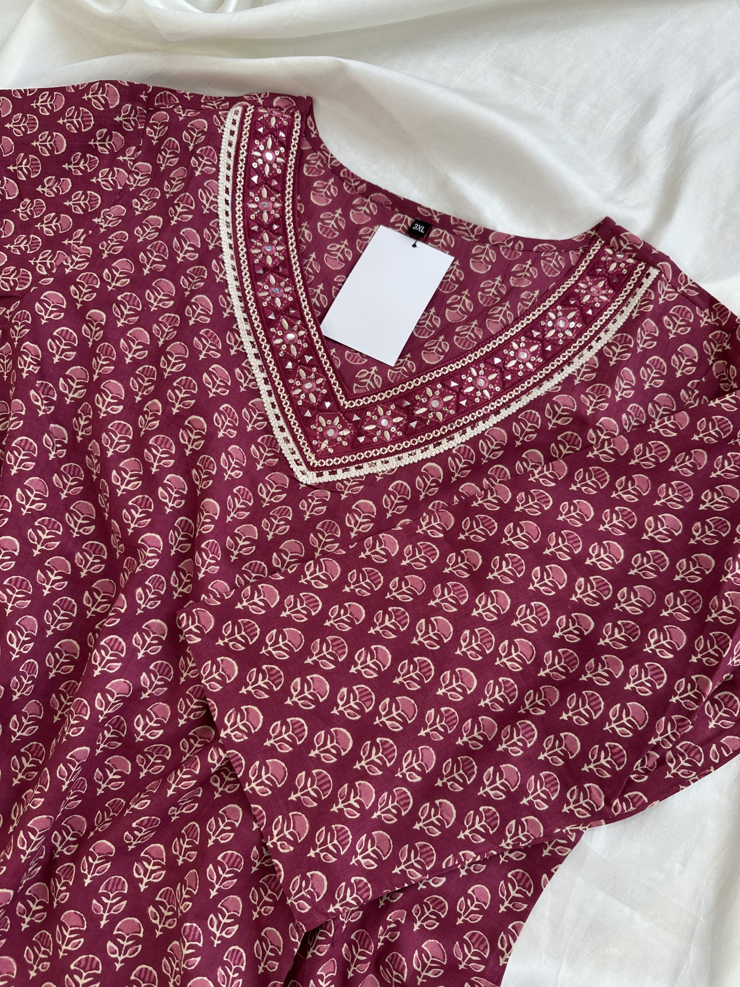Foil Embroidered Kurti