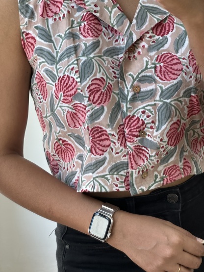 Collared Crop Top